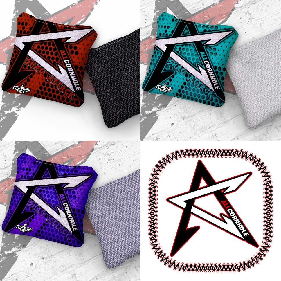 2026 Shag Attack Holes ACL Pro Stamped Cornhole Bags – Set of 4 Bags