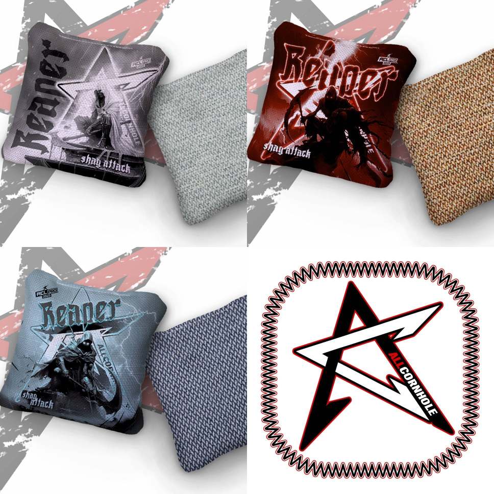 2026 Shag Attack Reaper ACL Pro Stamped Cornhole Bags – Set of 4 Bags