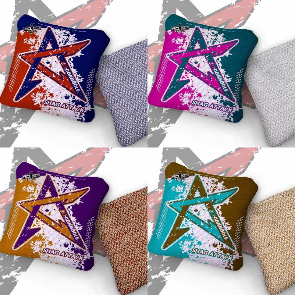 2026 Shag Attack Spill ACL Pro Stamped Cornhole Bags – Set of 4 Bags