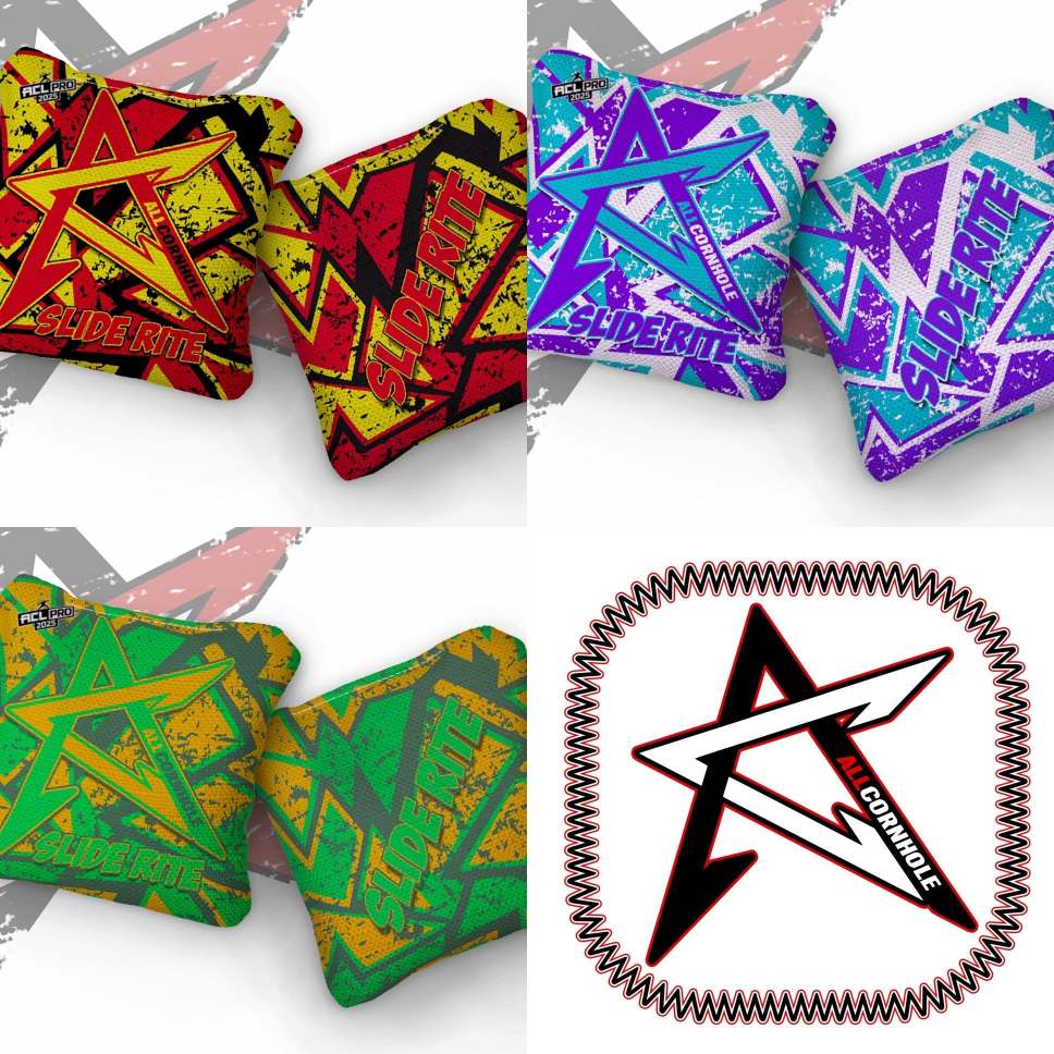 2026 Slide-Rite Geo ACL Pro Stamped Cornhole Bags – Set of 4 Bags