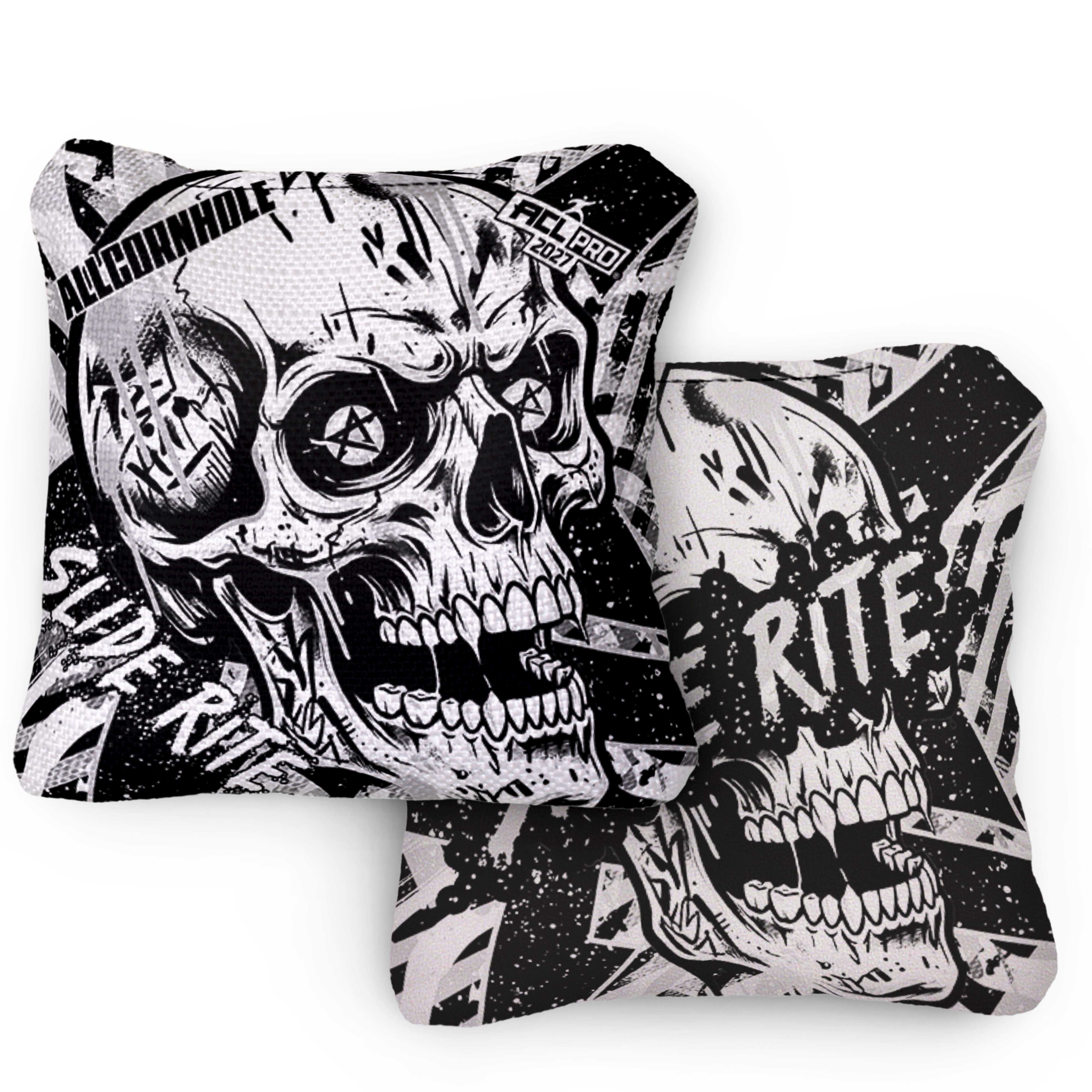 2027 Slide-Rite Melting Skull ACL Pro Cornhole Bags – Set of 4 Bags