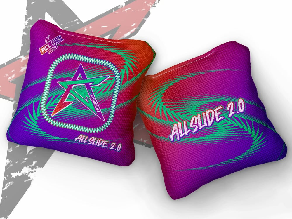 2024 AllCornhole All-Slide 2.0 Cornhole Bags - “SPIRAL” - Set of 4 Bags