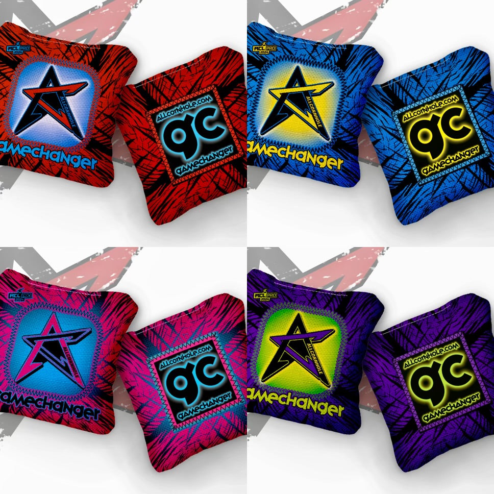 2024 AllCornhole GameChanger Cornhole Bags - “GLO-UP” - Set of 4 Bags