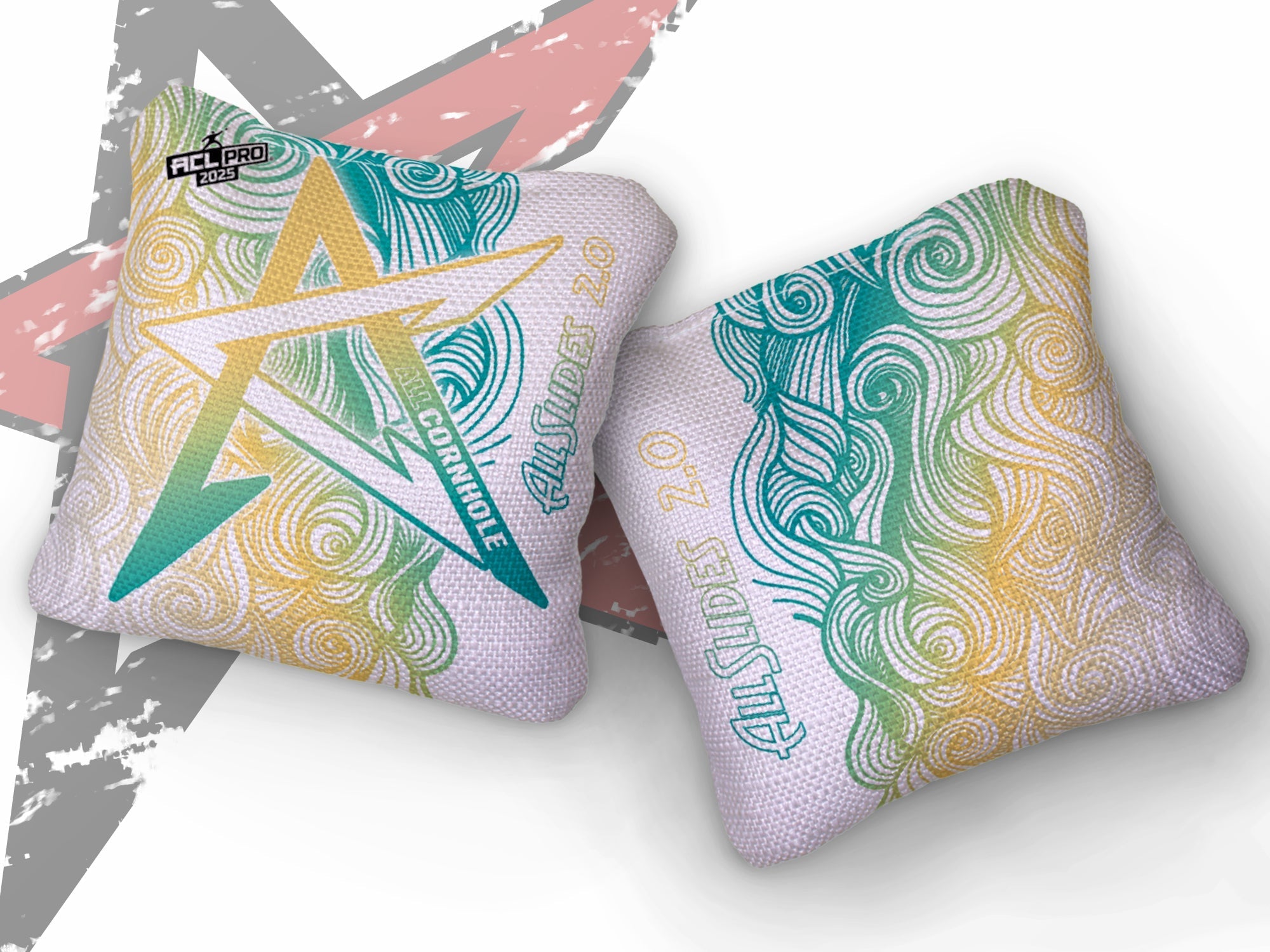 2025 ALL-SLIDES 2.0 - "WAVES" - ACL Pro Stamped Cornhole Bags - SET OF 4 BAGS