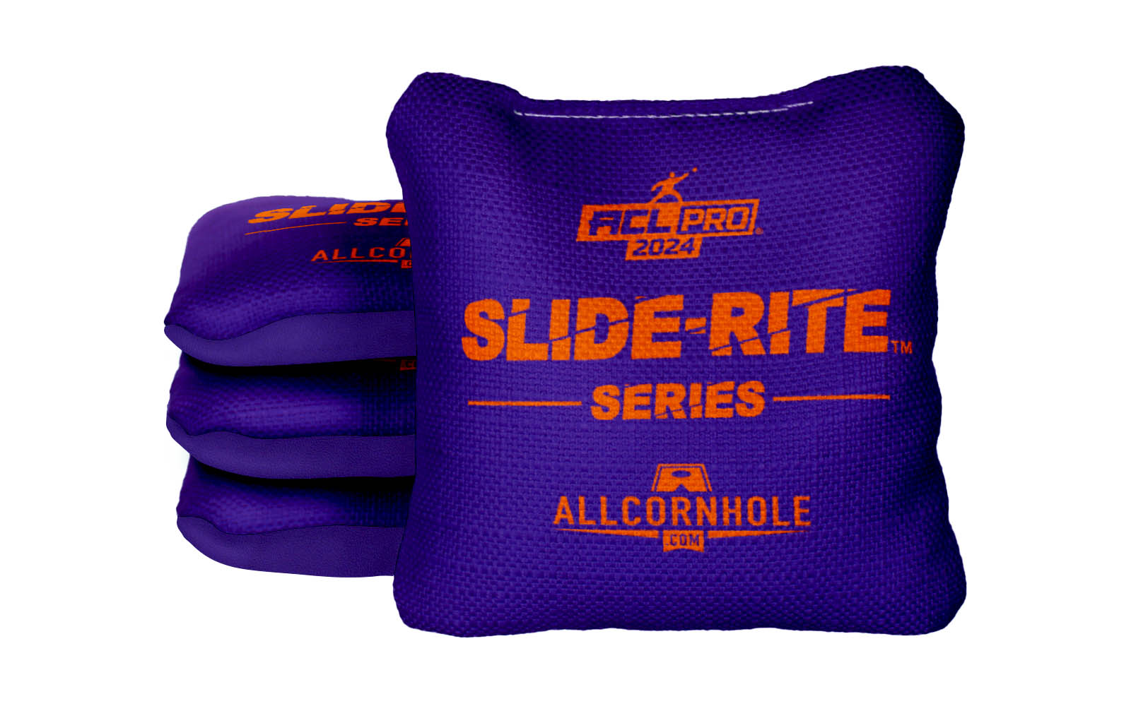 Officially Licensed Collegiate Cornhole Bags - Slide Rite - Set of 4 - Clemson University