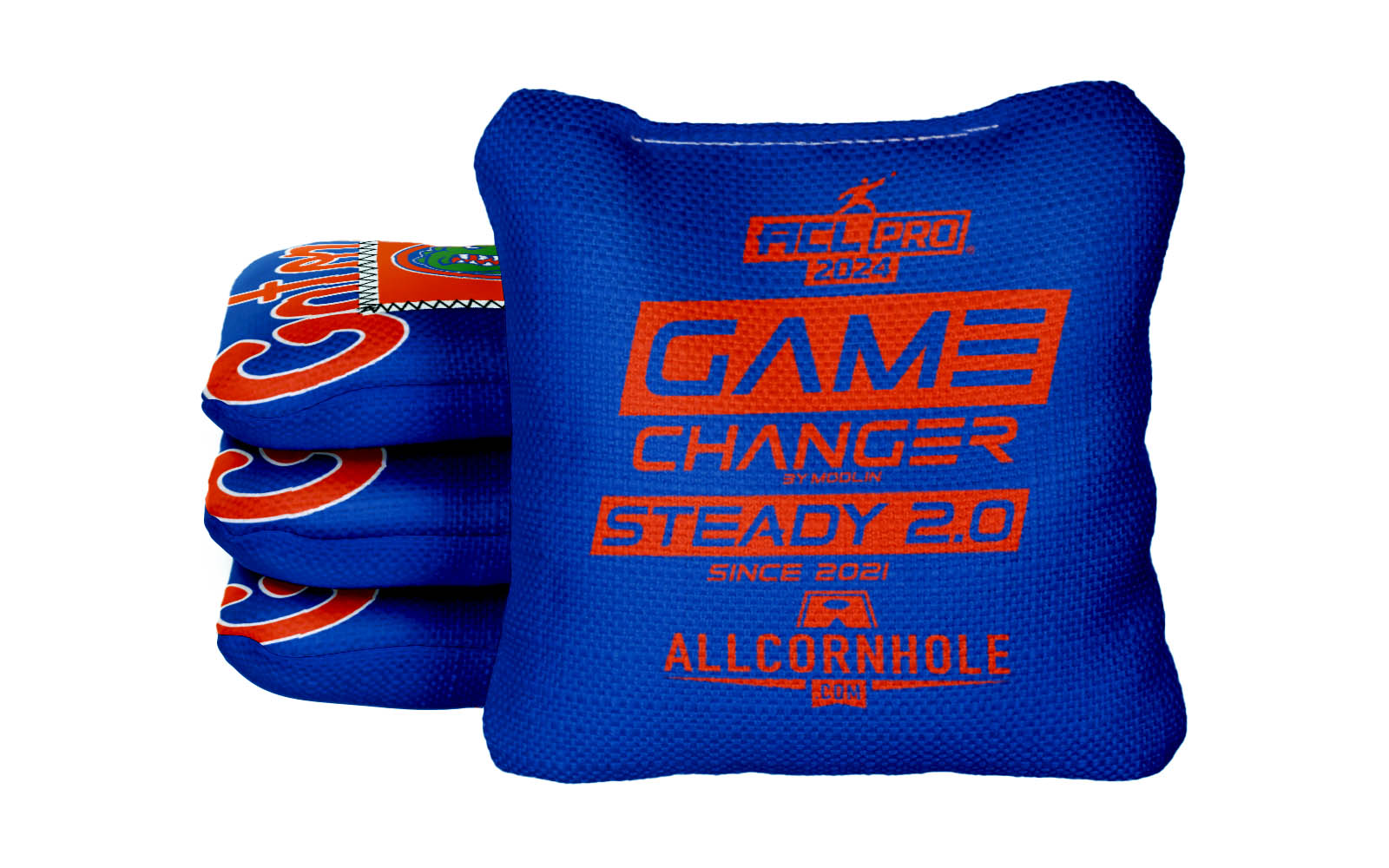 Officially Licensed Collegiate Cornhole Bags - Gamechanger Steady 2.0 - Set of 4 - University of Florida