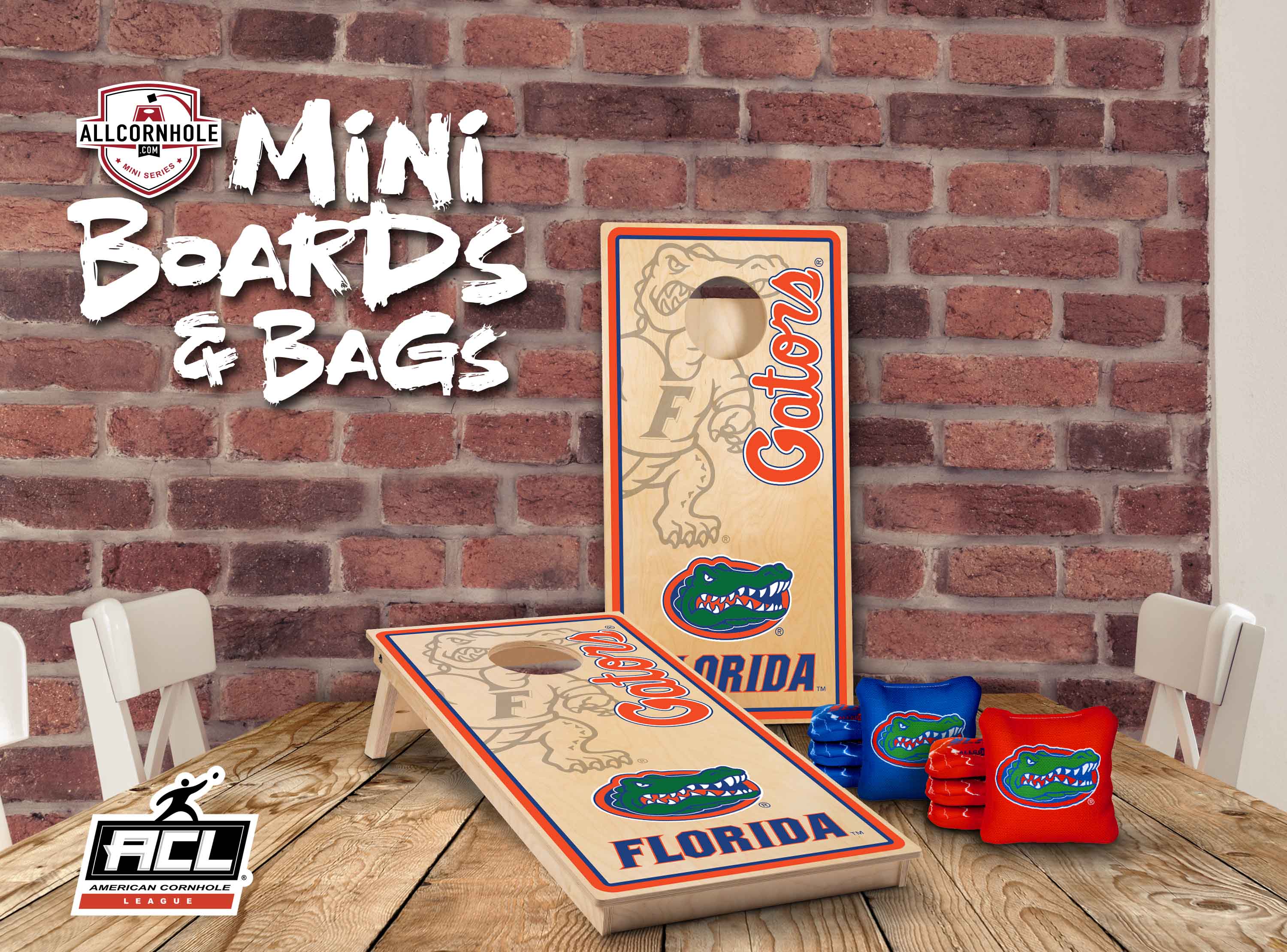 Officially Licensed Collegiate MINI Cornhole Boards - University of Florida