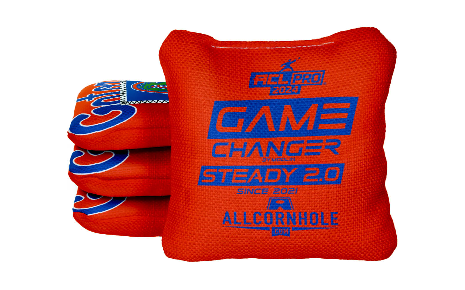 Officially Licensed Collegiate Cornhole Bags - Gamechanger Steady 2.0 - Set of 4 - University of Florida