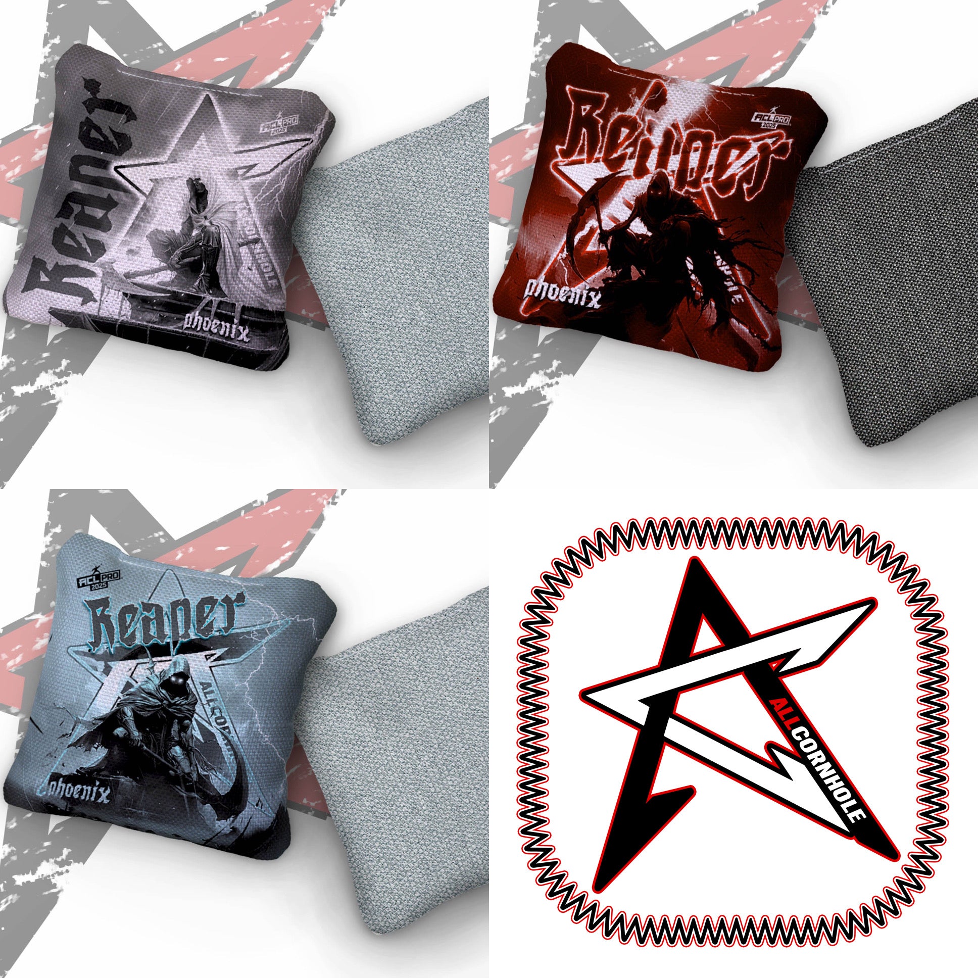 2025 PHOENIX - "Reaper" - ACL Pro Stamped Cornhole Bags - SET OF 4 BAGS