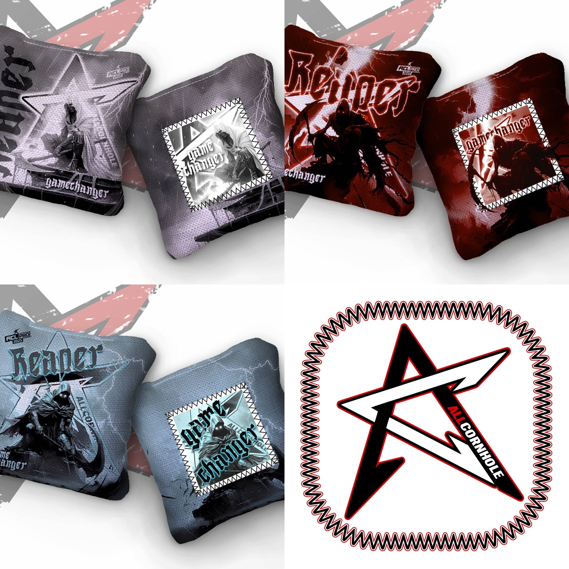 2025 GAMECHANGER “Reaper” - ACL Pro Stamped Cornhole Bags - SET OF 4