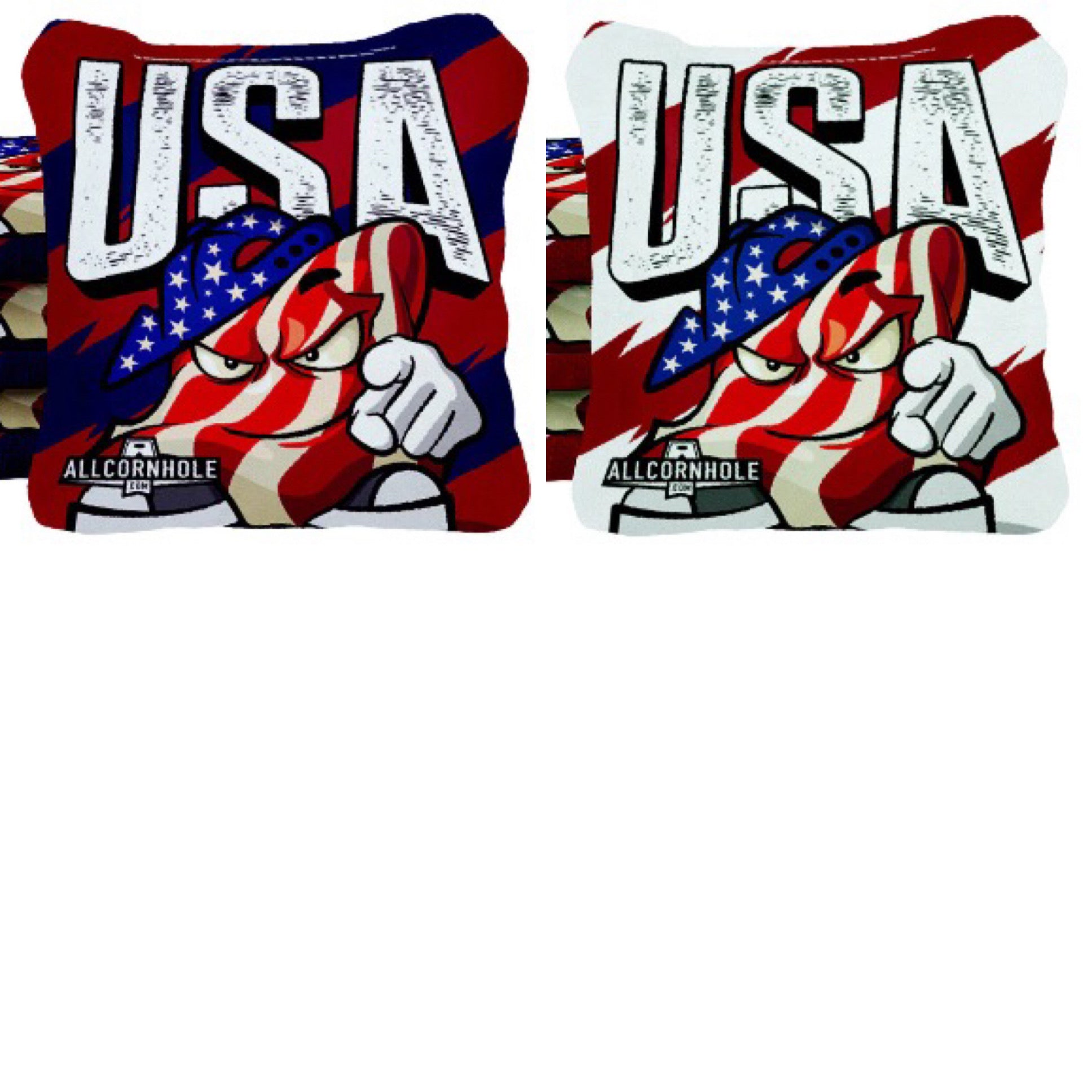 USA Design Patriotic Slide-Rite Cornhole Bags - SET OF 4