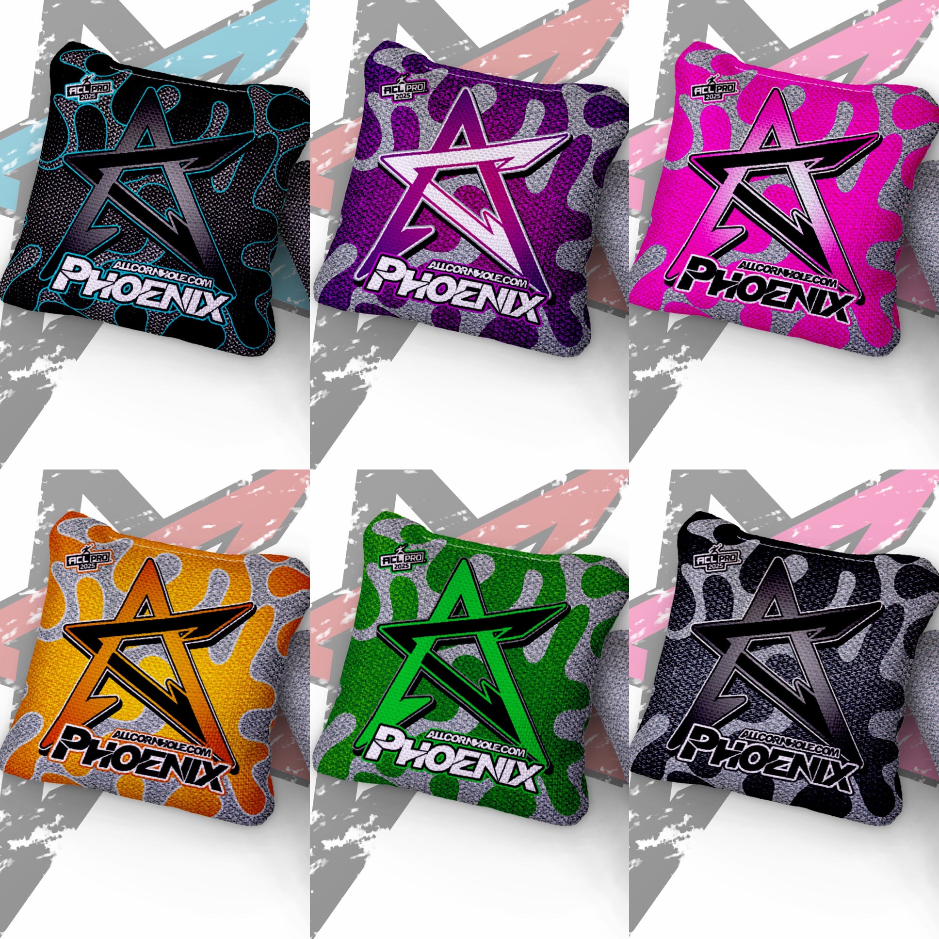 2025 PHOENIX- "SPLAT" - ACL Pro Stamped Cornhole Bags - SET OF 4 BAGS