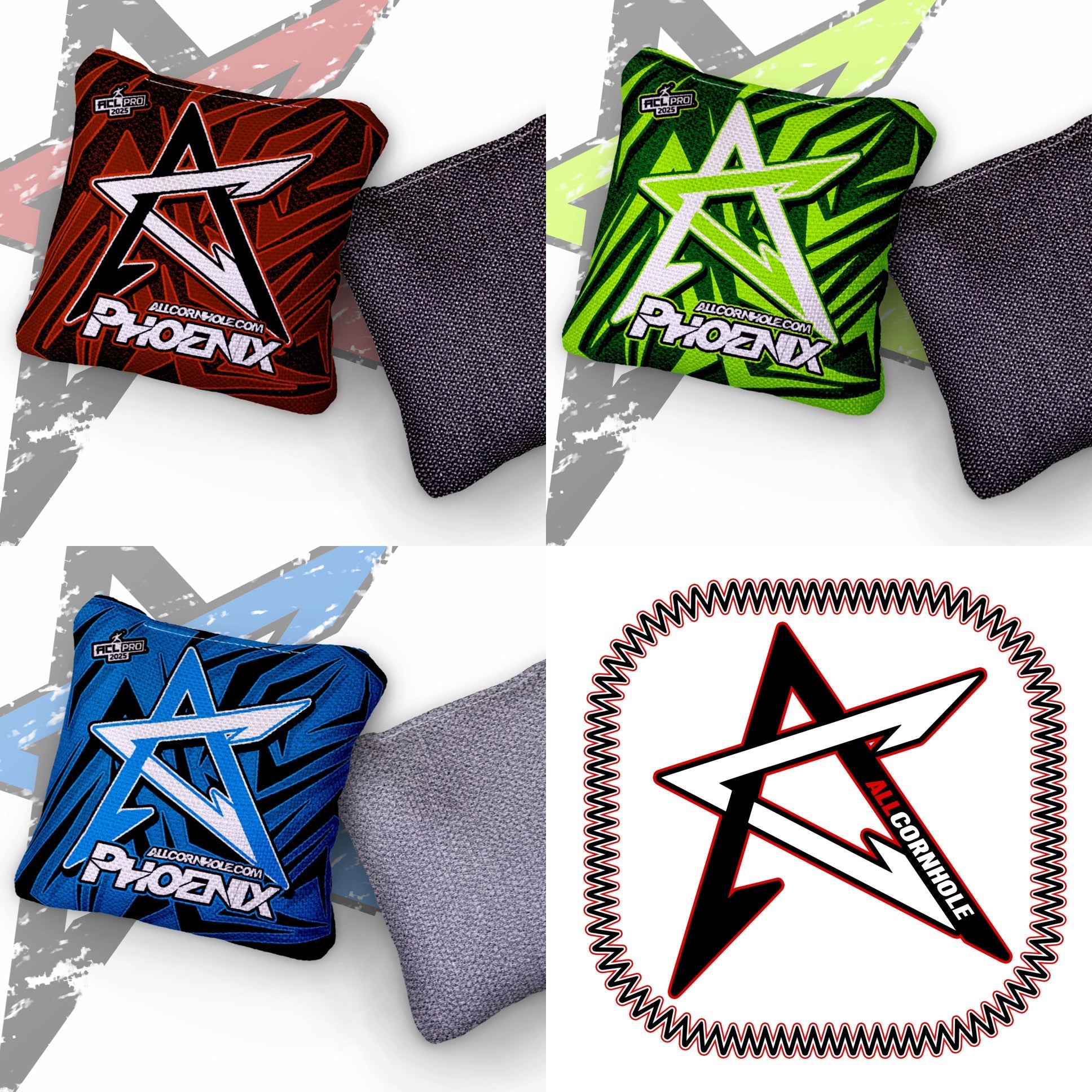 2025 PHOENIX- "BOOMERANG" - ACL Pro Stamped Cornhole Bags - SET OF 4 BAGS