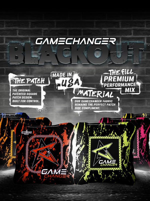 2025 GAMECHANGER “BLACKOUT” - ACL Pro Stamped Cornhole Bags - SET OF 4