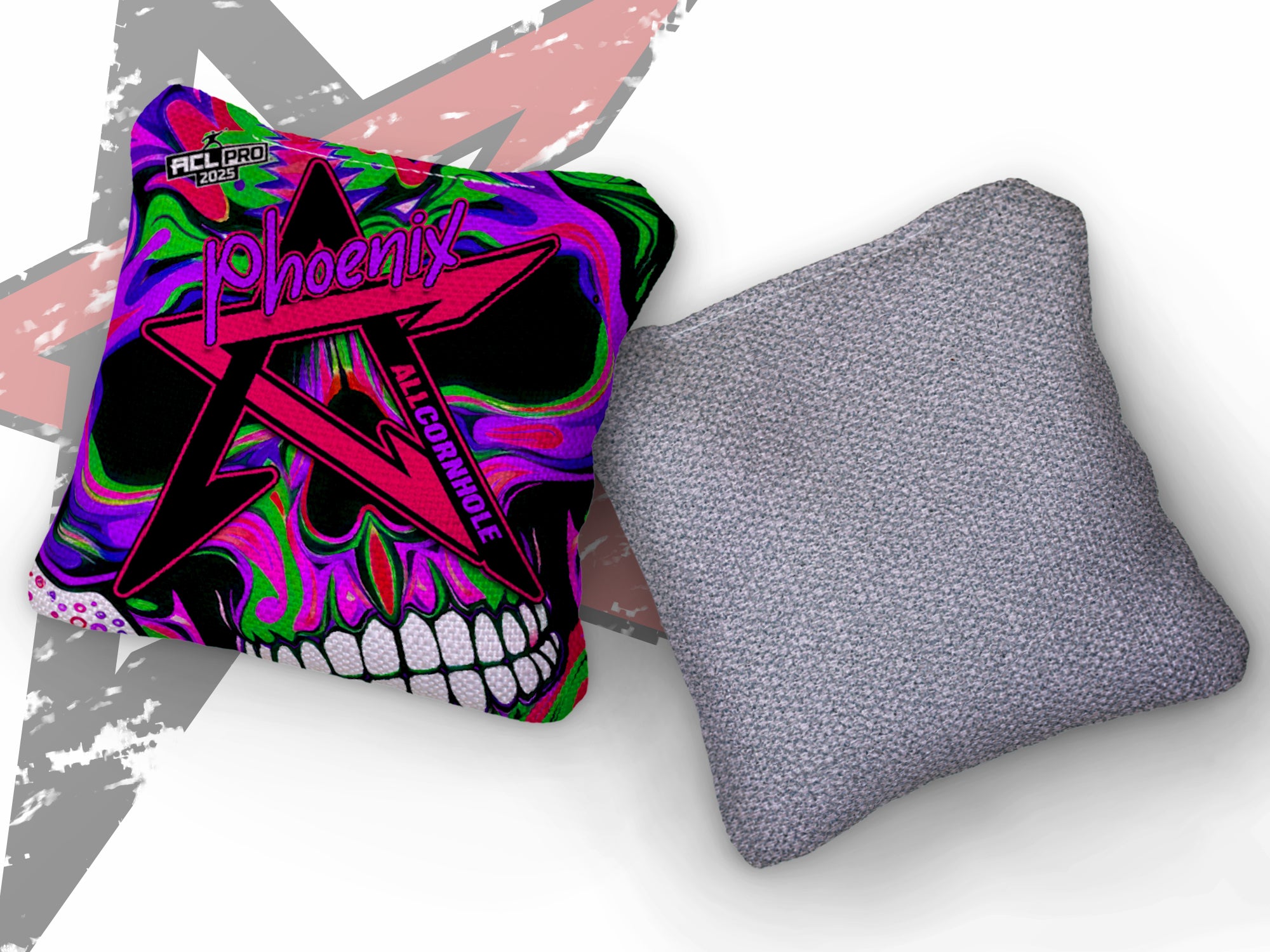 2025 PHOENIX- "KALEIDOSKULL" - ACL Pro Stamped Cornhole Bags - SET OF 4 BAGS