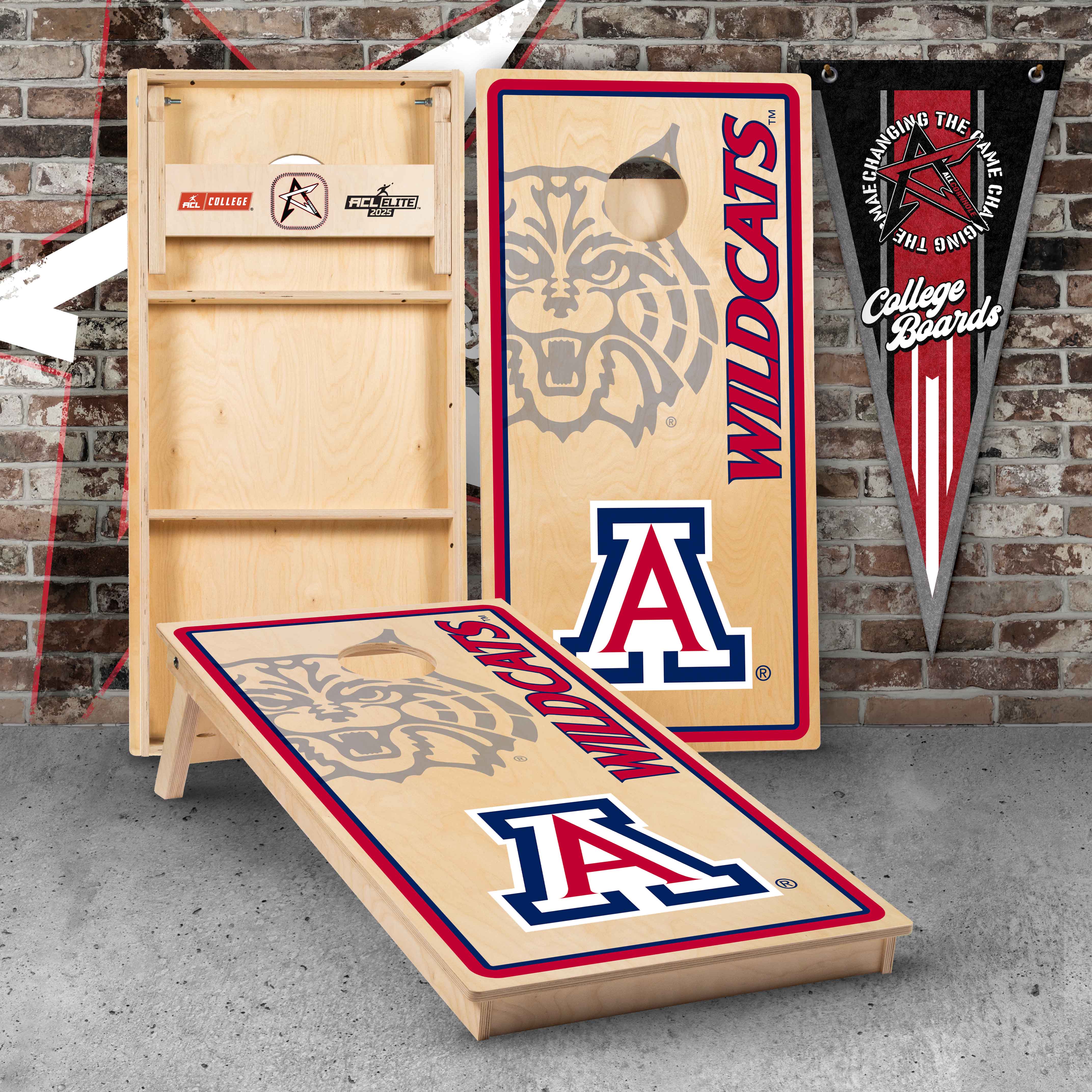 ACL Approved -Solid Wood fashion CORNHOLE