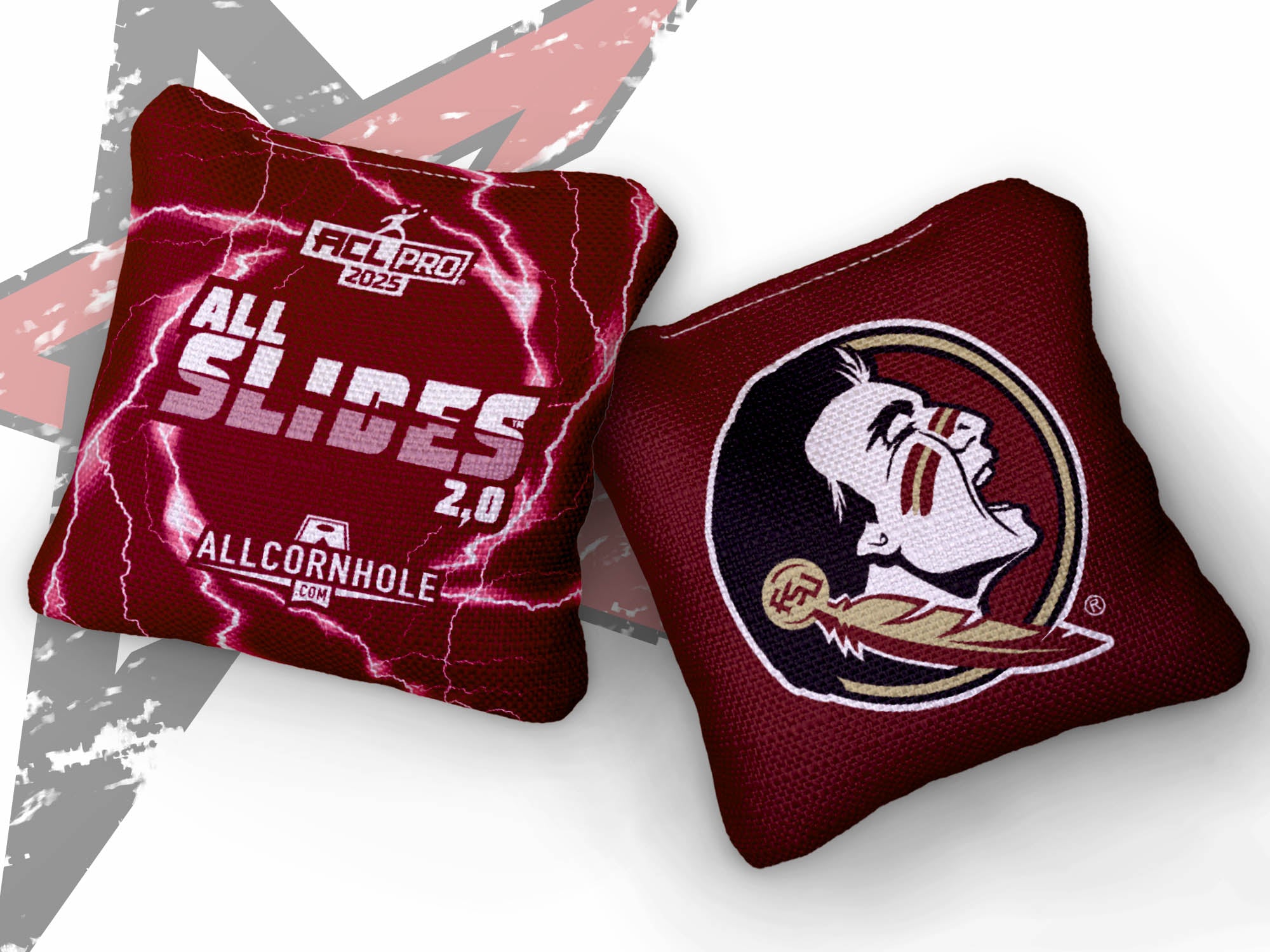 Officially Licensed Collegiate Cornhole Bags - All-Slide 2.0 - Set of 4 - Florida State University