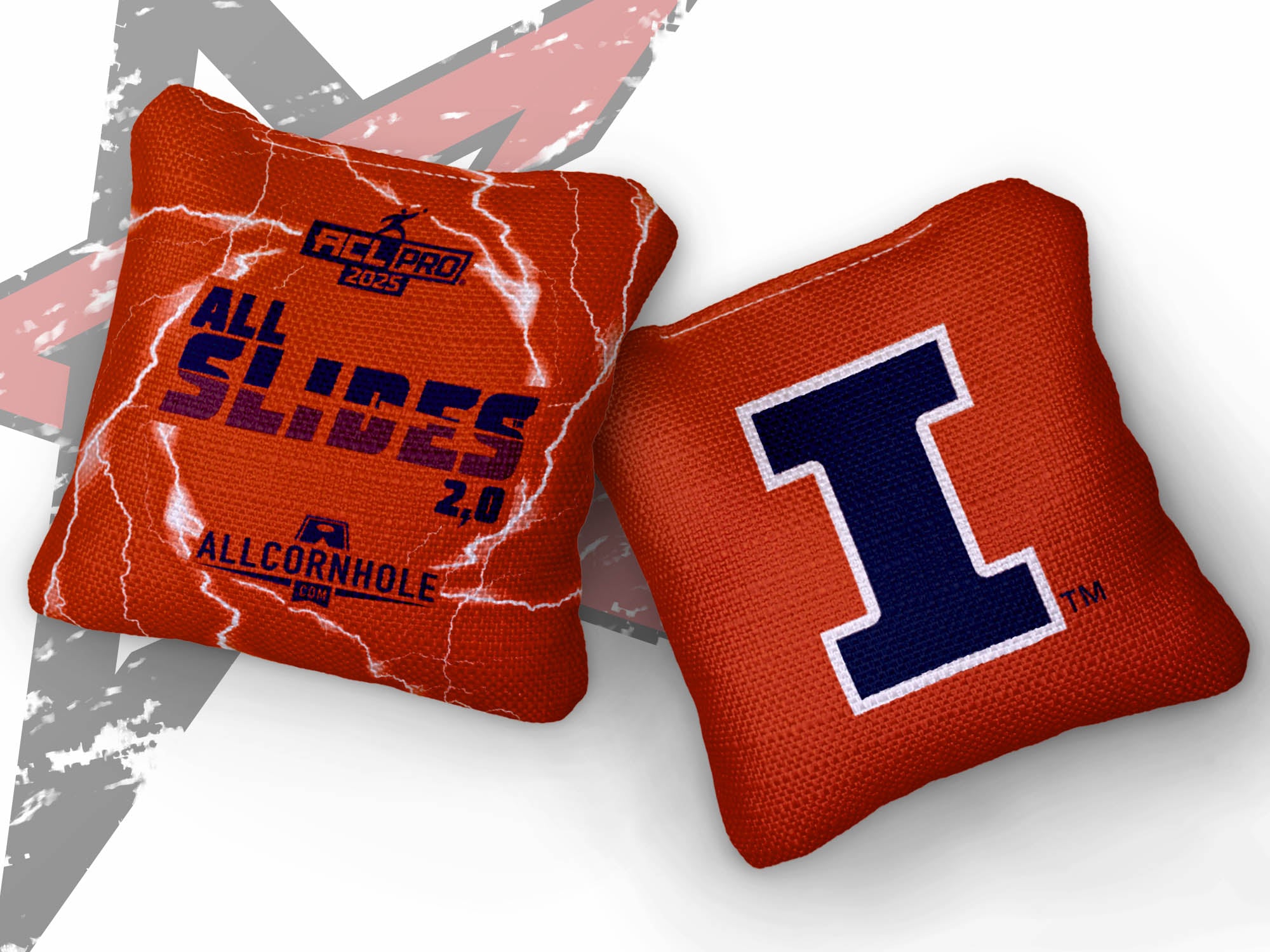 Officially Licensed Collegiate Cornhole Bags - All-Slide 2.0 - Set of 4 - University of Illinois