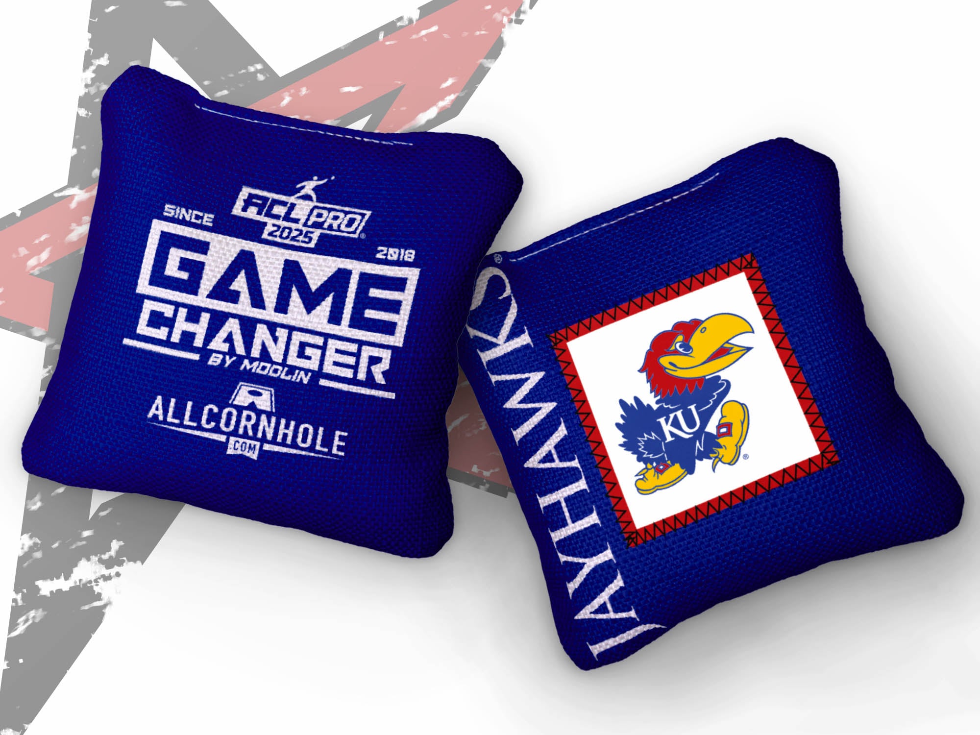 Officially Licensed Collegiate Cornhole Bags - Gamechangers - Set of 4 - Kansas University