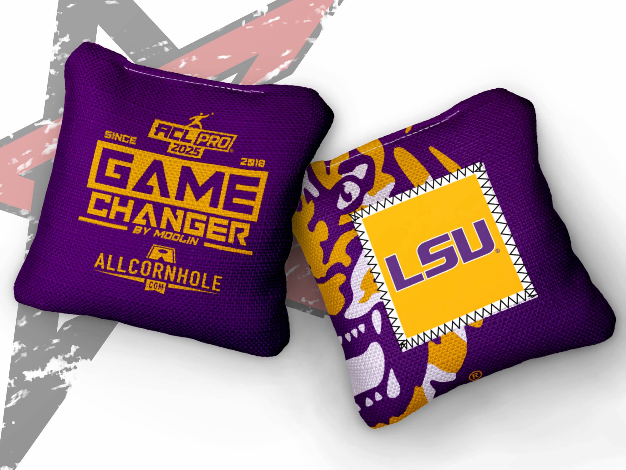 Officially Licensed Collegiate Cornhole Bags - Gamechangers - Set of 4 - Louisiana State University