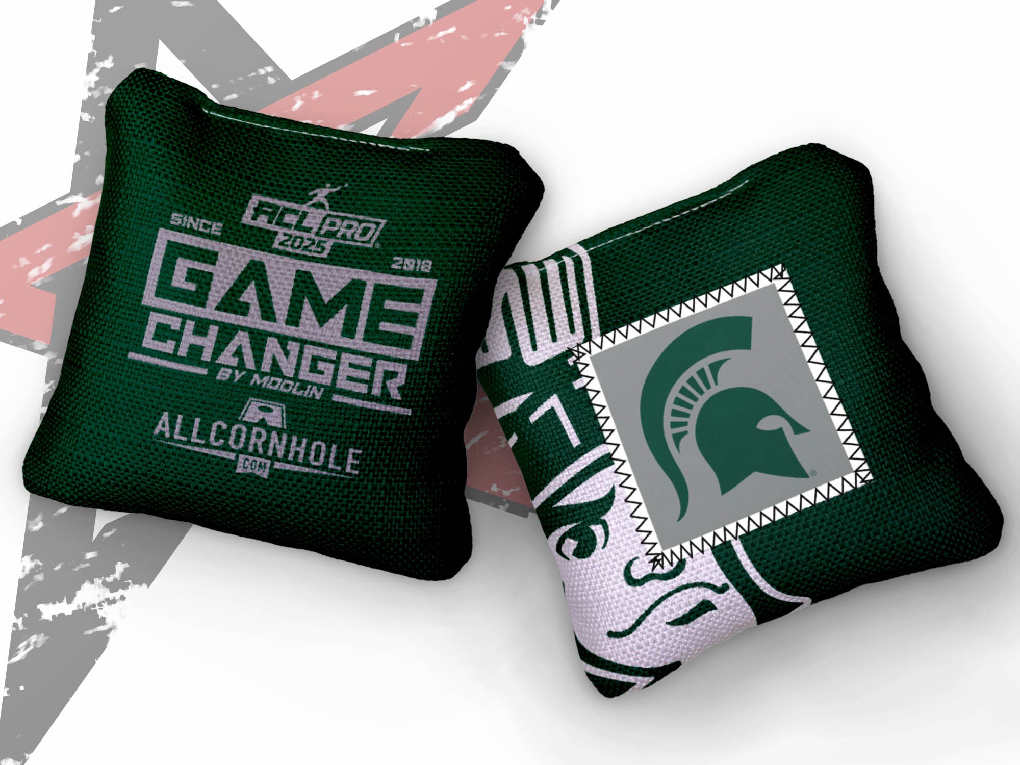 Officially Licensed Collegiate Cornhole Bags - Gamechangers - Set of 4 - Michigan State University