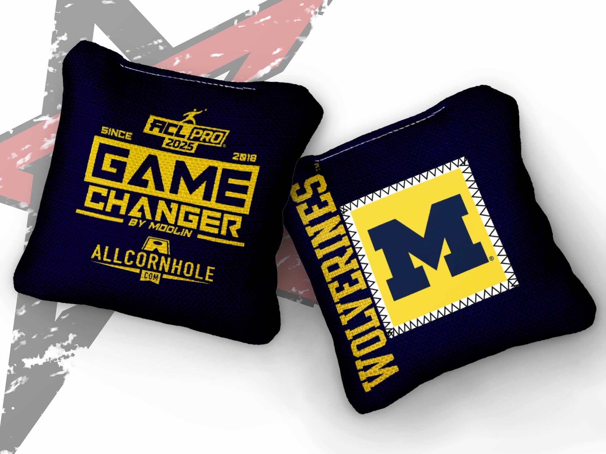 Officially Licensed Collegiate Cornhole Bags - Gamechangers - Set of 4 - Michigan University