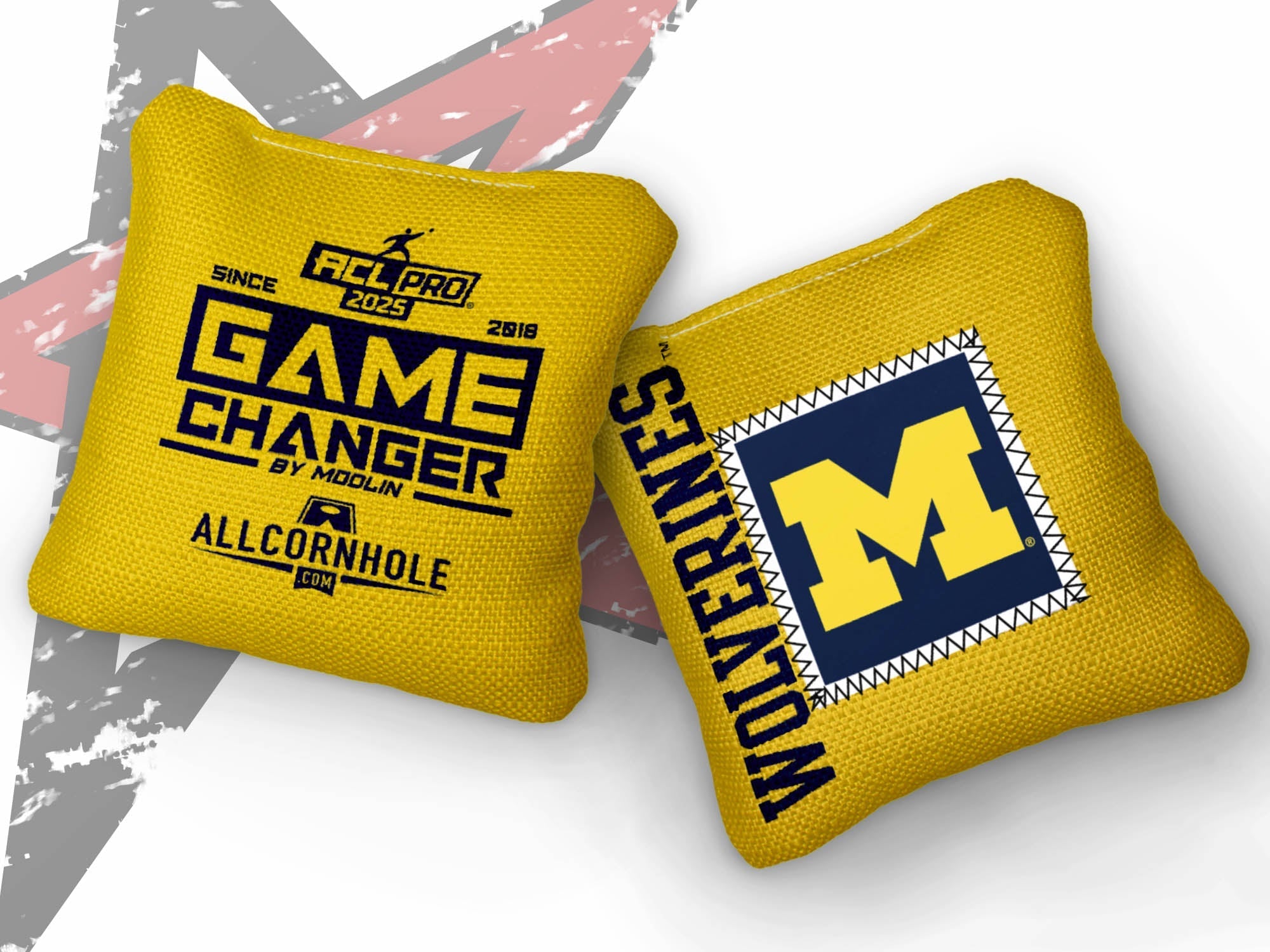 Officially Licensed Collegiate Cornhole Bags - Gamechangers - Set of 4 - Michigan University