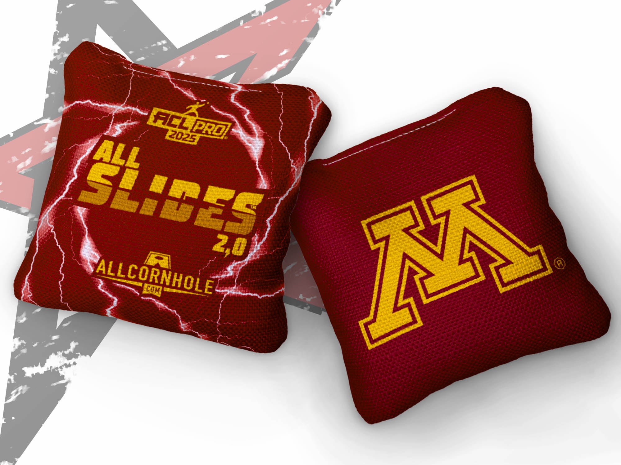 Officially Licensed Collegiate Cornhole Bags - All-Slide 2.0 - Set of 4 - University of Minnesota