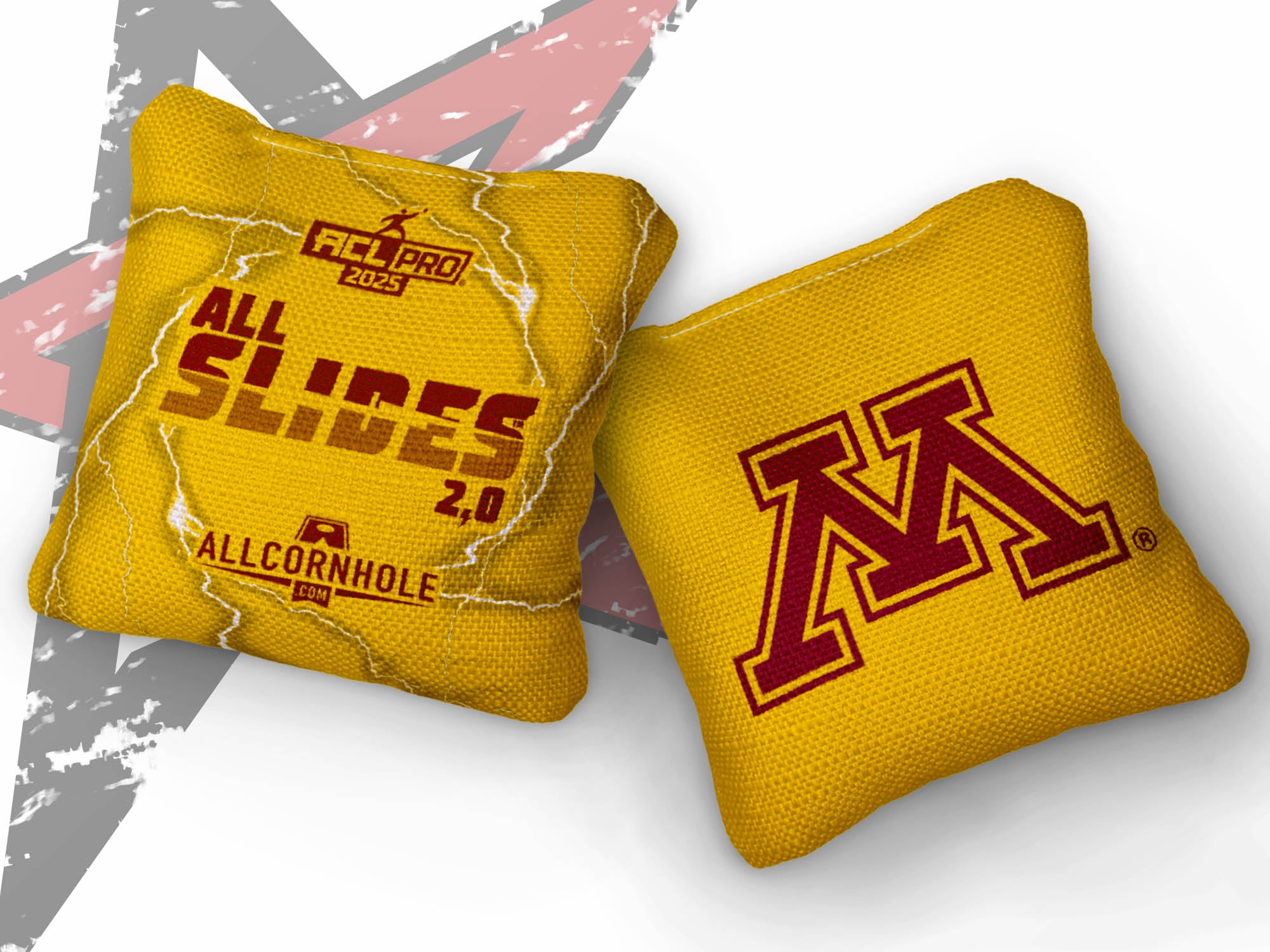 Officially Licensed Collegiate Cornhole Bags - All-Slide 2.0 - Set of 4 - University of Minnesota