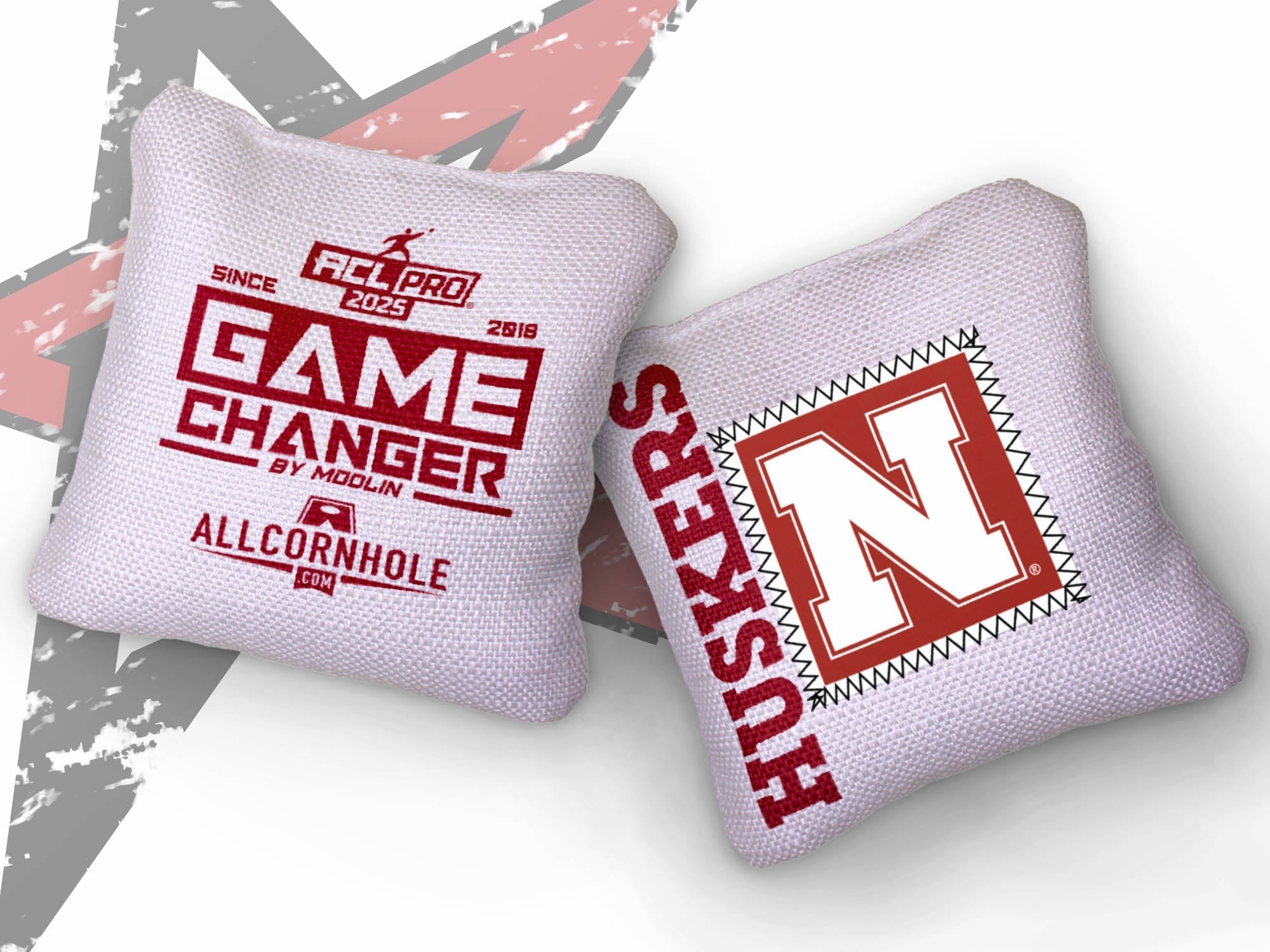 Officially Licensed Collegiate Cornhole Bags - Gamechangers - Set of 4 - University of Nebraska