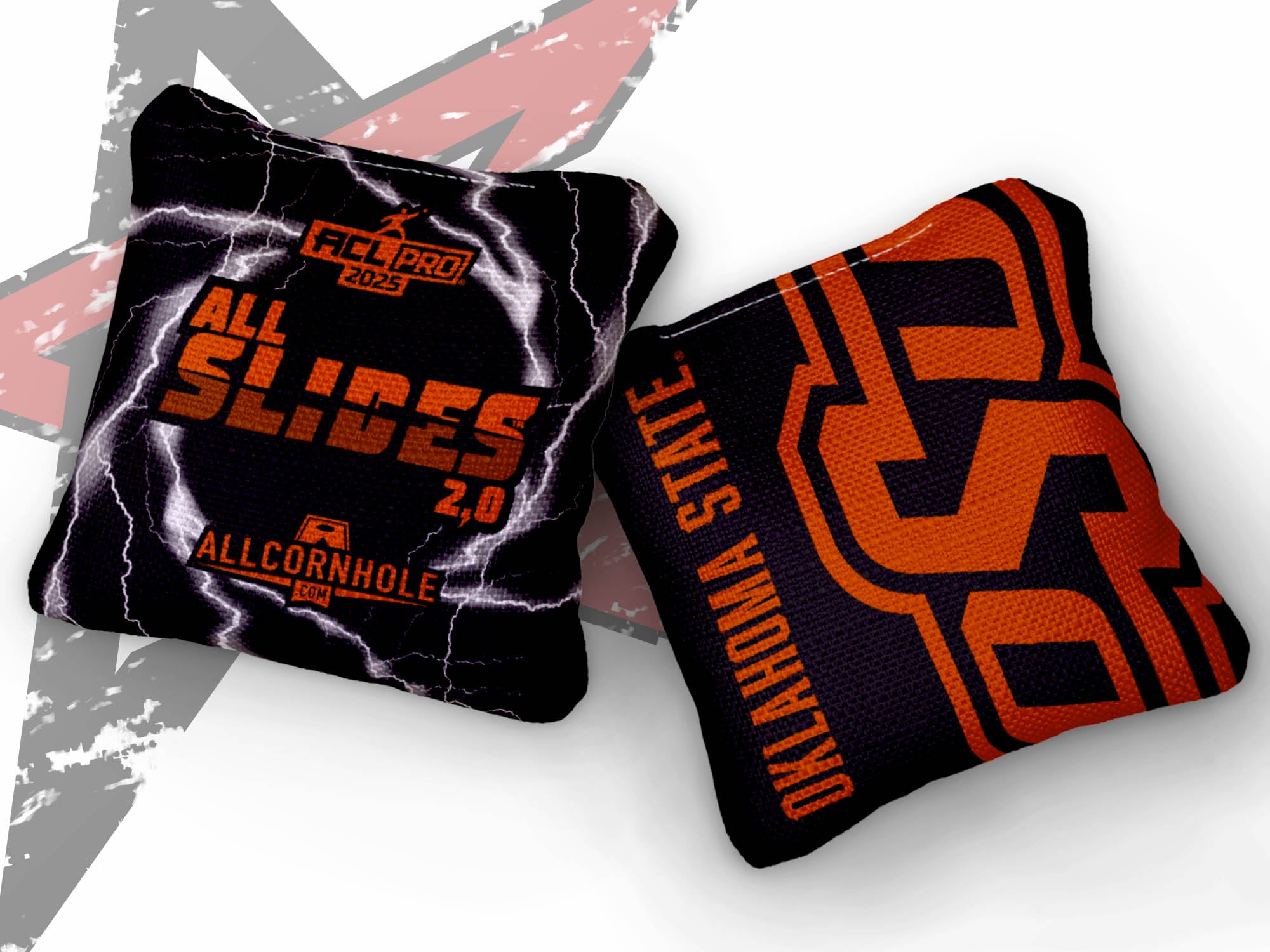 Officially Licensed Collegiate Cornhole Bags - All-Slide 2.0 - Set of 4 - Oklahoma State University