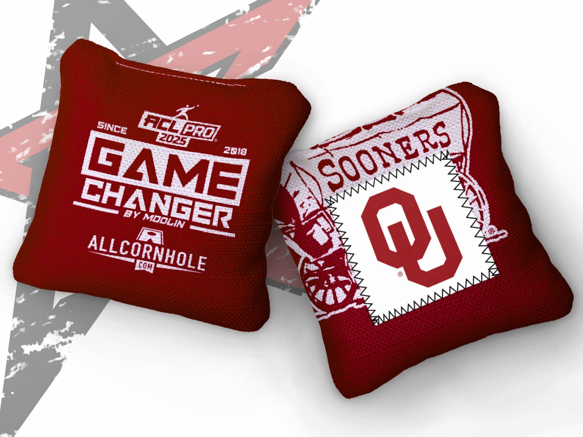 Officially Licensed Collegiate Cornhole Bags - Gamechangers - Set of 4 - Oklahoma University