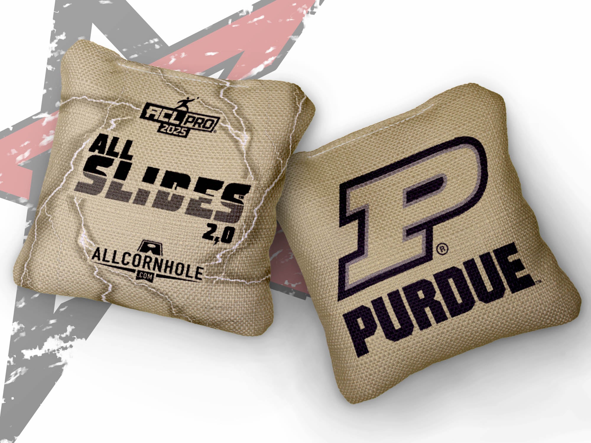 Officially Licensed Collegiate Cornhole Bags - All-Slide 2.0 - Set of 4 - Purdue University