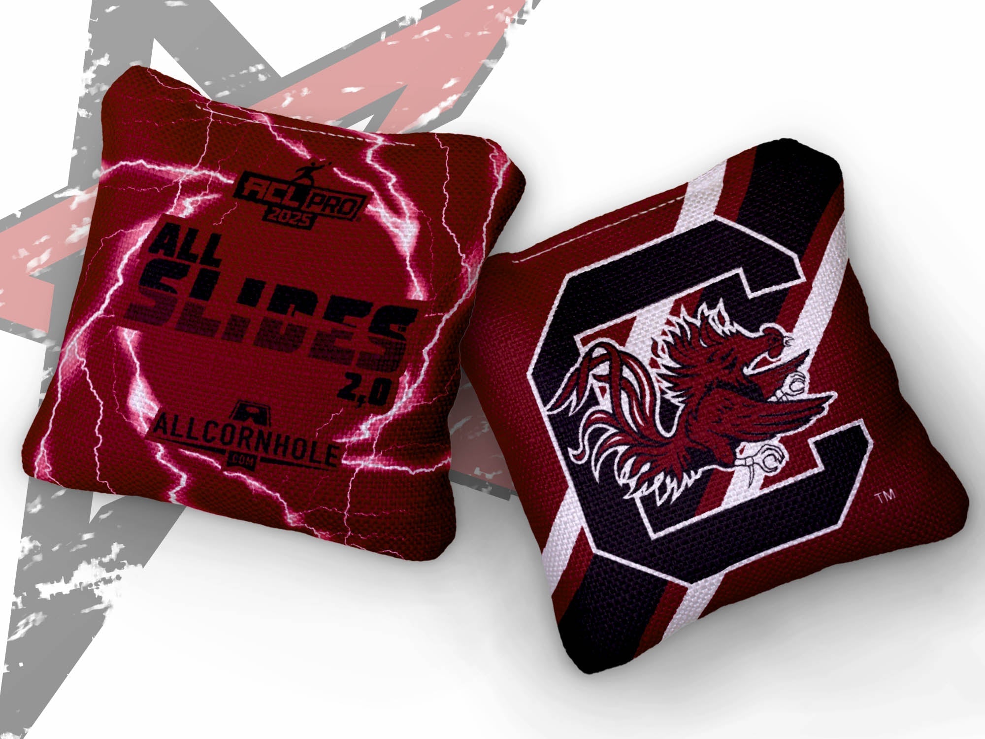 Officially Licensed Collegiate Cornhole Bags - All-Slide 2.0 - Set of 4 - South Carolina University