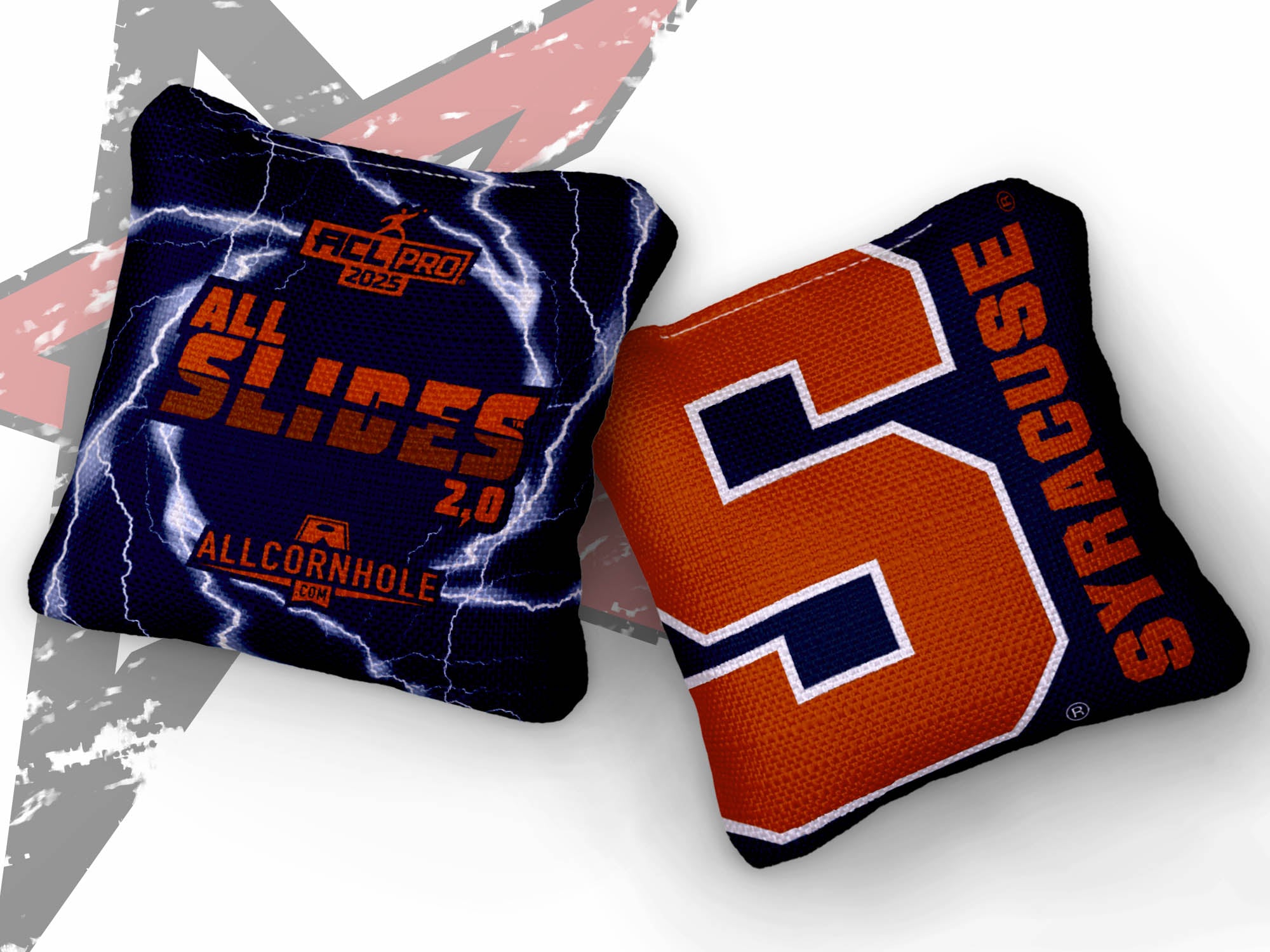 Officially Licensed Collegiate Cornhole Bags - All-Slide 2.0 - Set of 4 - Syracuse University