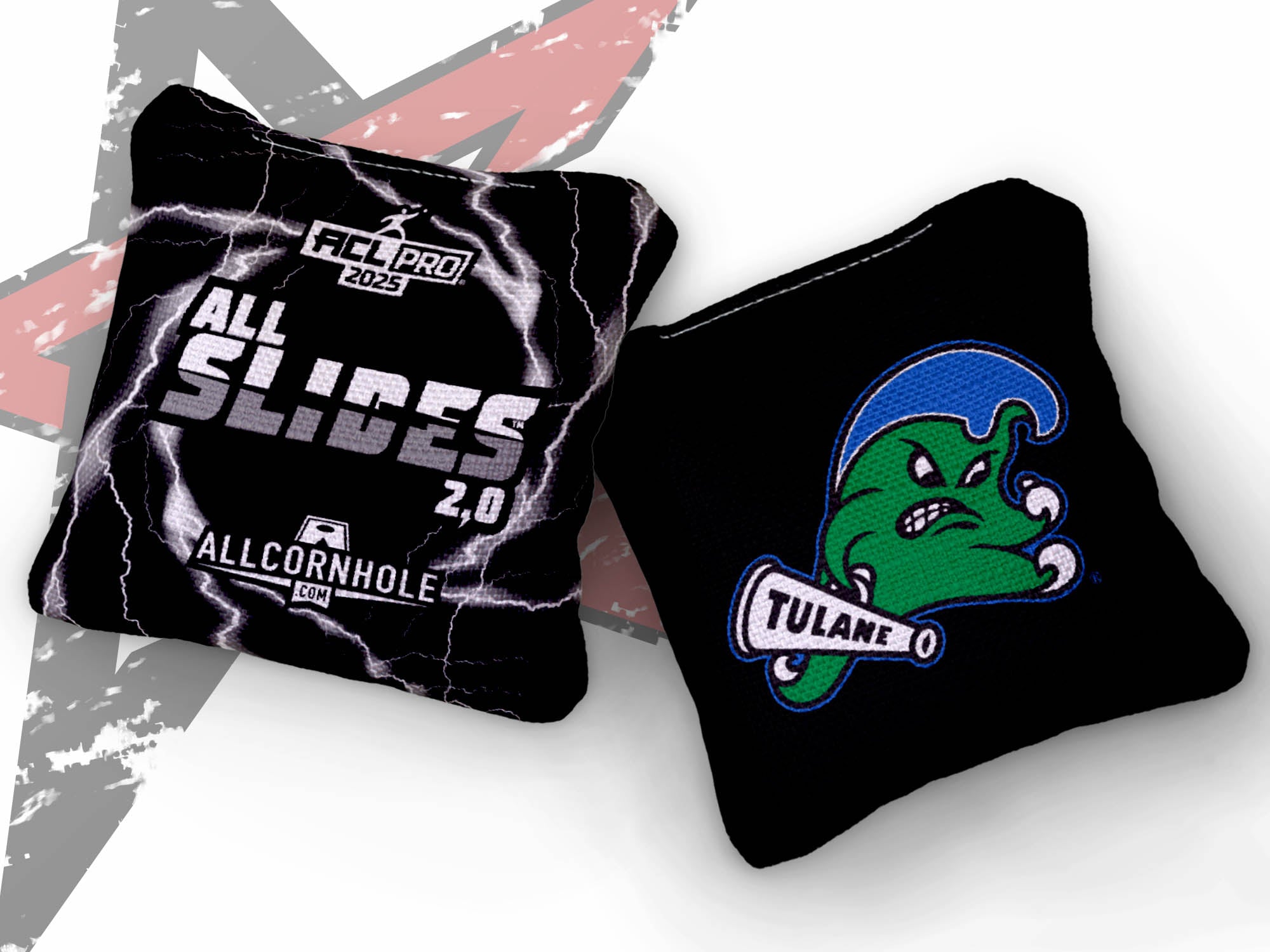 Officially Licensed Collegiate Cornhole Bags - All-Slide 2.0 - Set of 4 - Tulane University