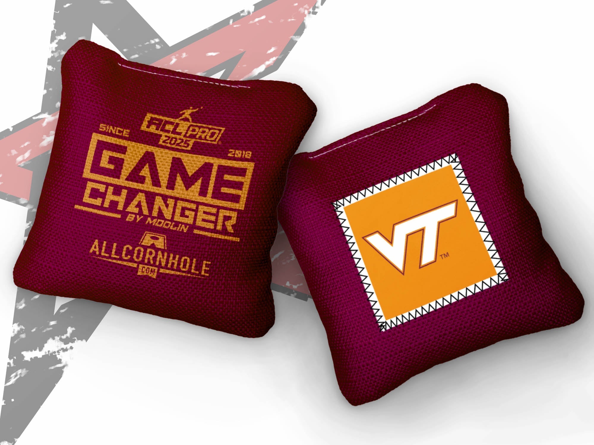 Officially Licensed Collegiate Cornhole Bags - Gamechangers - Set of 4 - Virginia Tech University