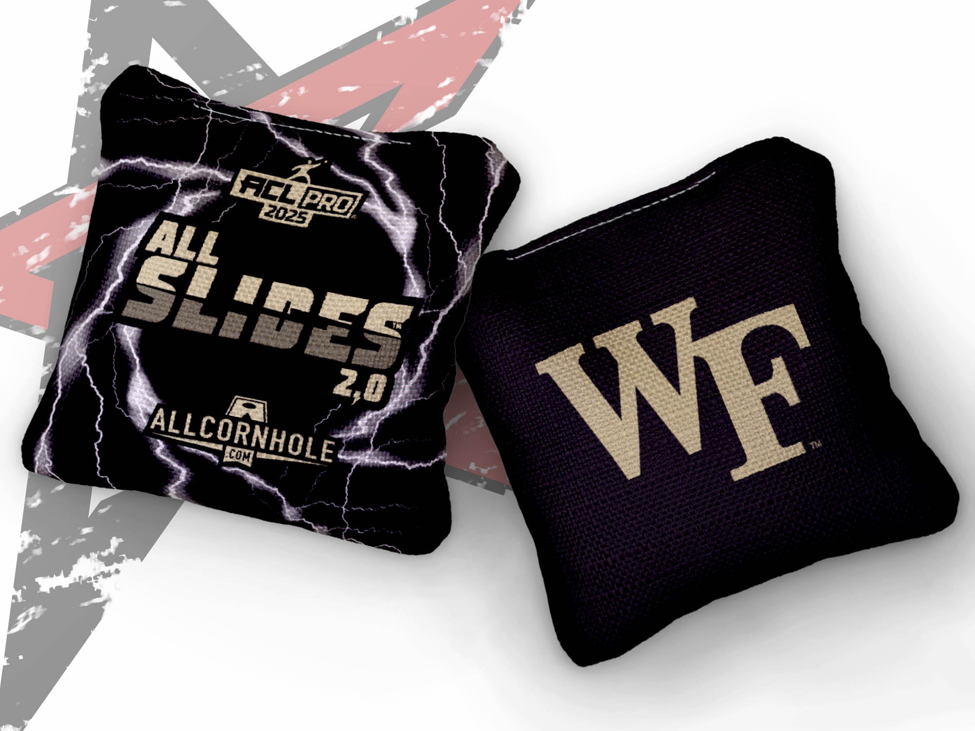 Officially Licensed Collegiate Cornhole Bags - All-Slide 2.0 - Set of 4 - Wake Forest University