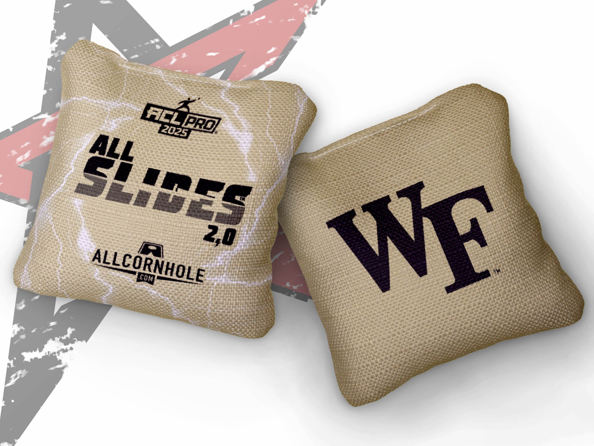 Officially Licensed Collegiate Cornhole Bags - All-Slide 2.0 - Set of 4 - Wake Forest University
