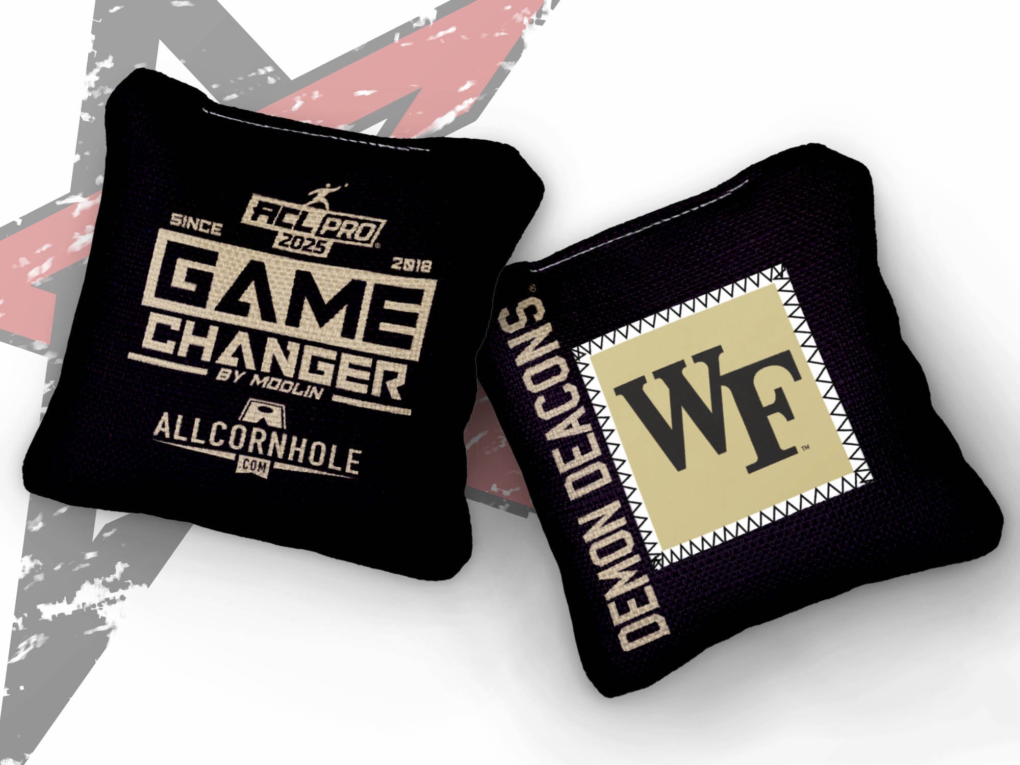 Officially Licensed Collegiate Cornhole Bags - Gamechanger - Set of 4 - Wake Forest University