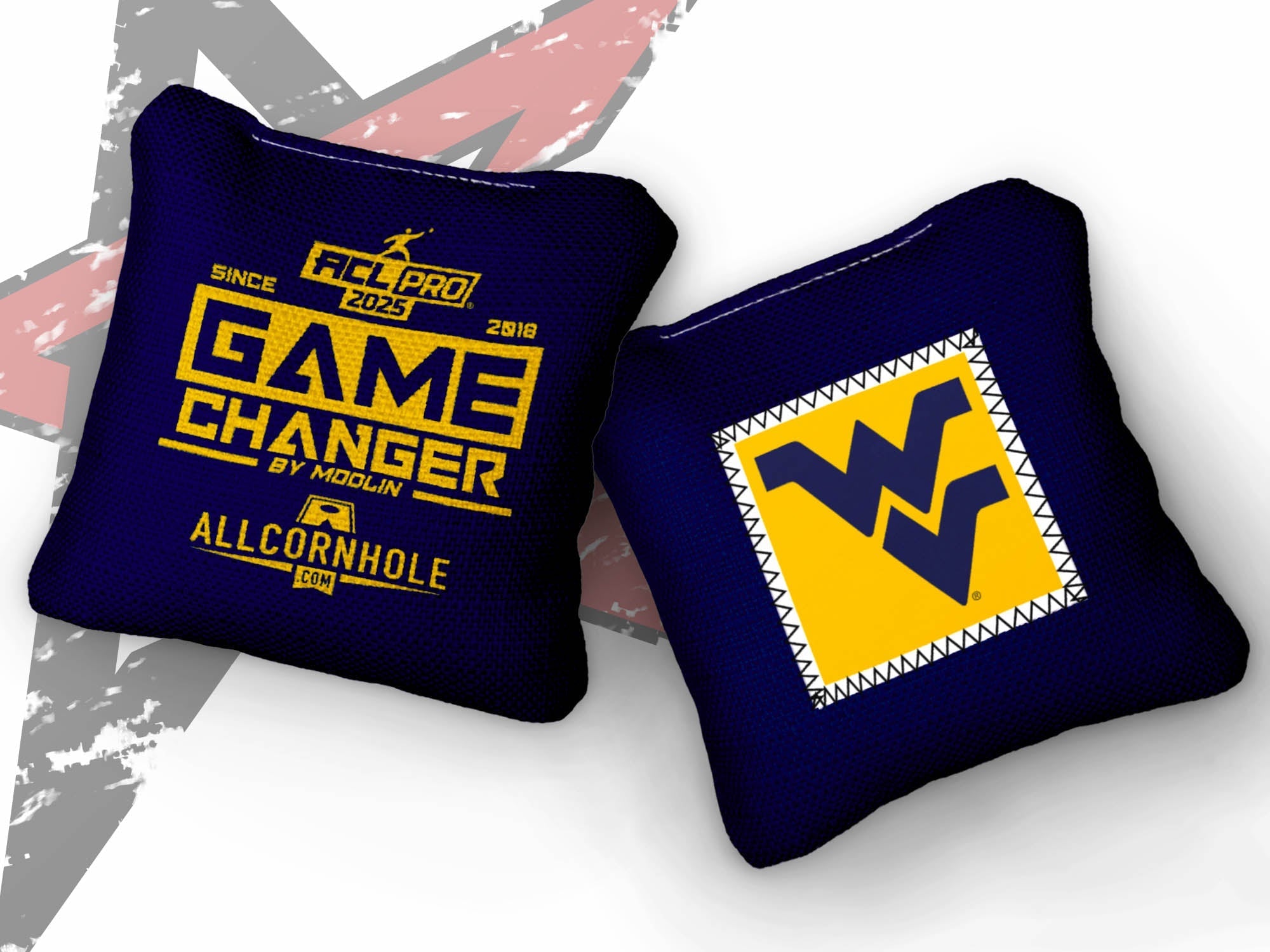 Officially Licensed Collegiate Cornhole Bags - Gamechangers - Set of 4 - West Virginia University