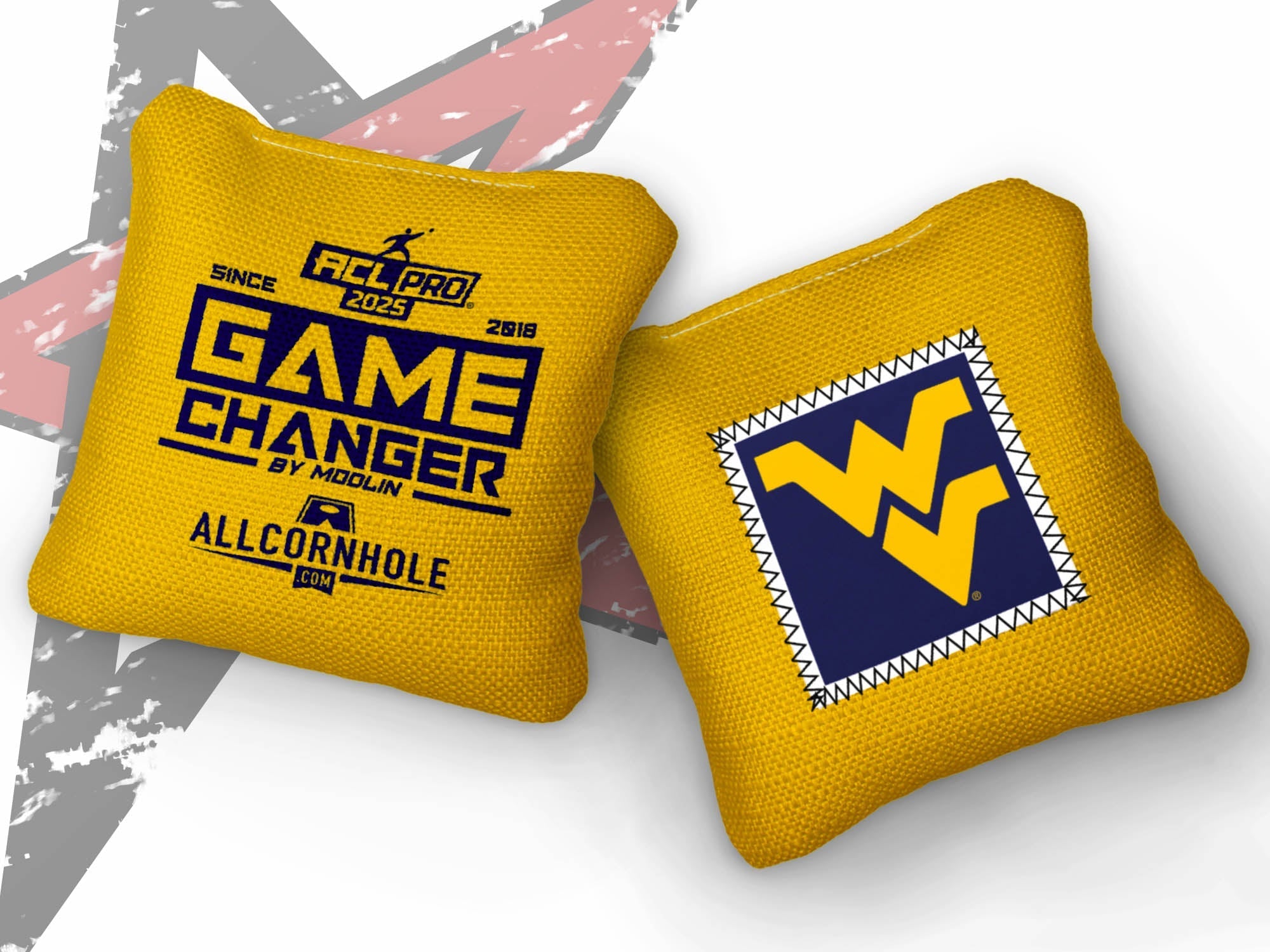 Officially Licensed Collegiate Cornhole Bags - Gamechangers - Set of 4 - West Virginia University