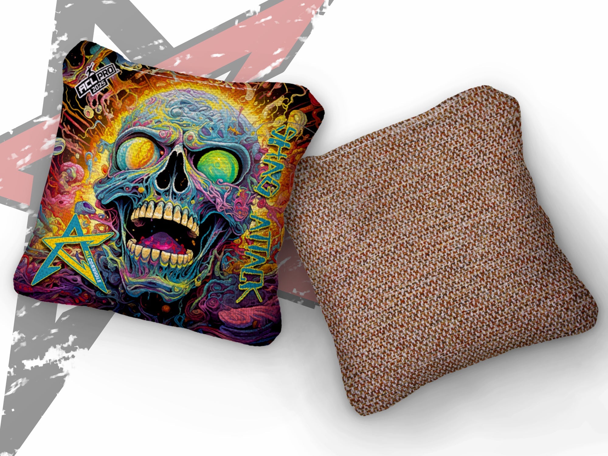 2025 SHAG ATTACK “BRAINZAP” - ACL Pro Stamped Cornhole Bags - SET OF 4