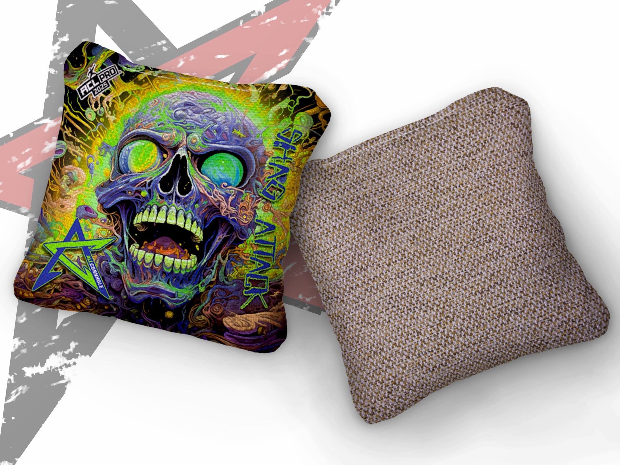 2025 SHAG ATTACK “BRAINZAP” - ACL Pro Stamped Cornhole Bags - SET OF 4
