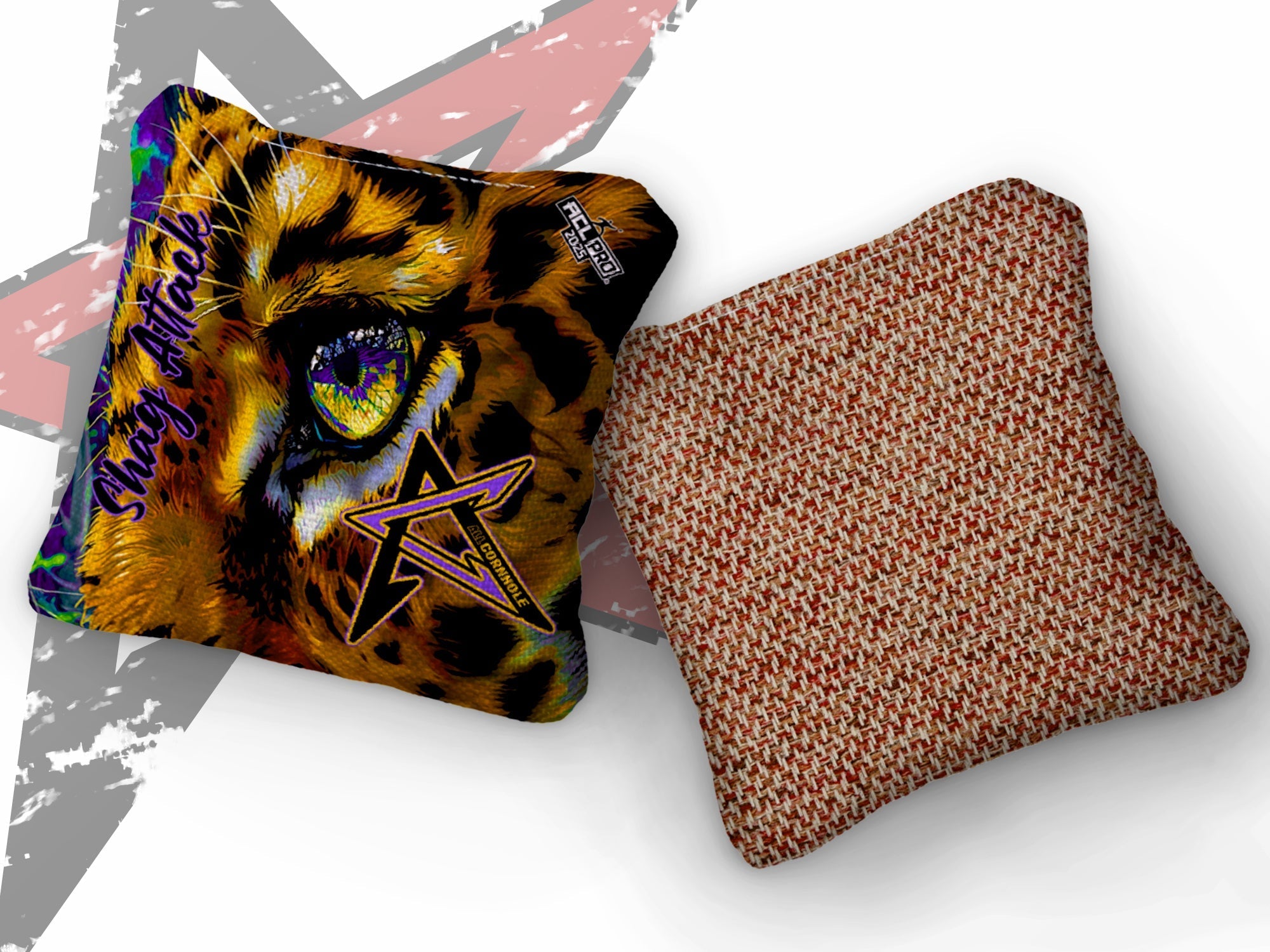 2025 SHAG ATTACK- "LEOPARD" - ACL Pro Stamped Cornhole Bags - SET OF 4 BAGS