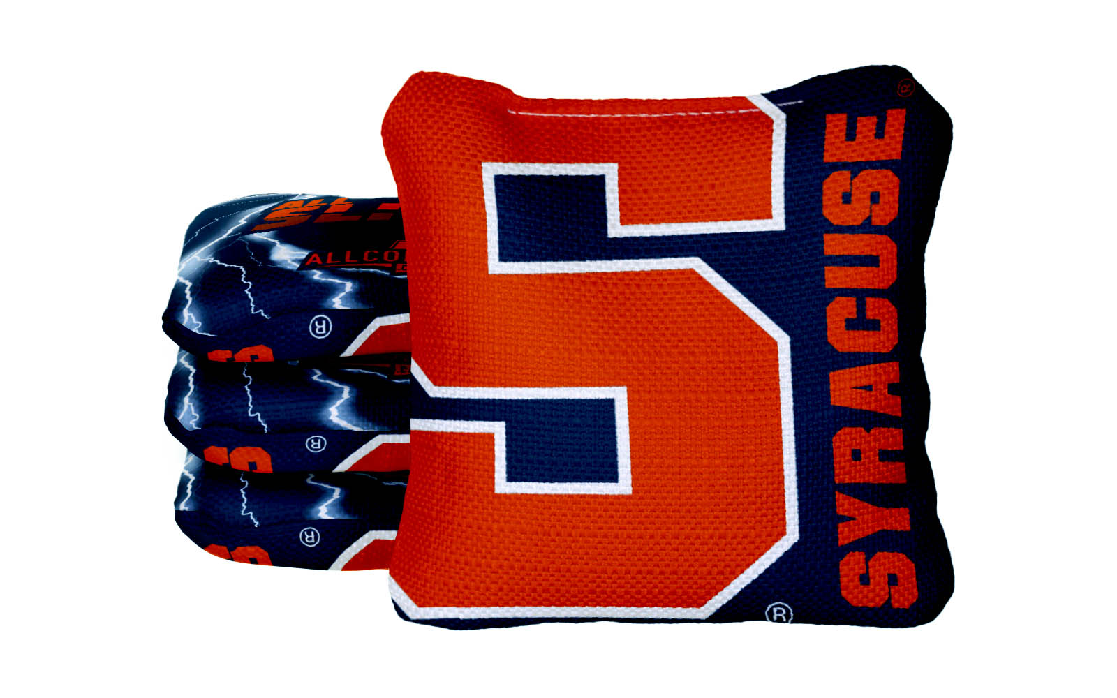 Officially Licensed Collegiate Cornhole Bags - All-Slide 2.0 - Set of 4 - Syracuse University