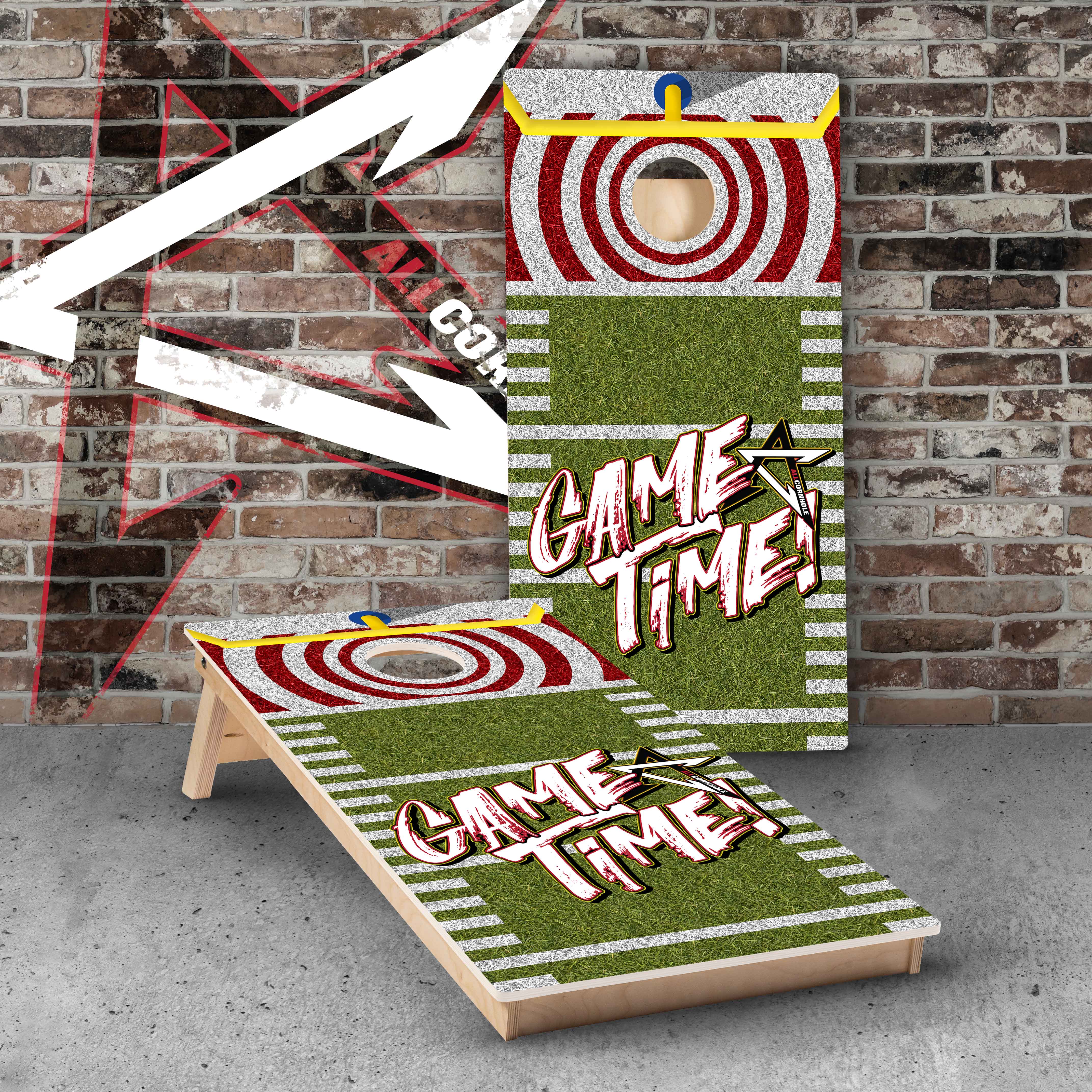 AllCornhole "Game Time" Cornhole Boards- Elite Mode
