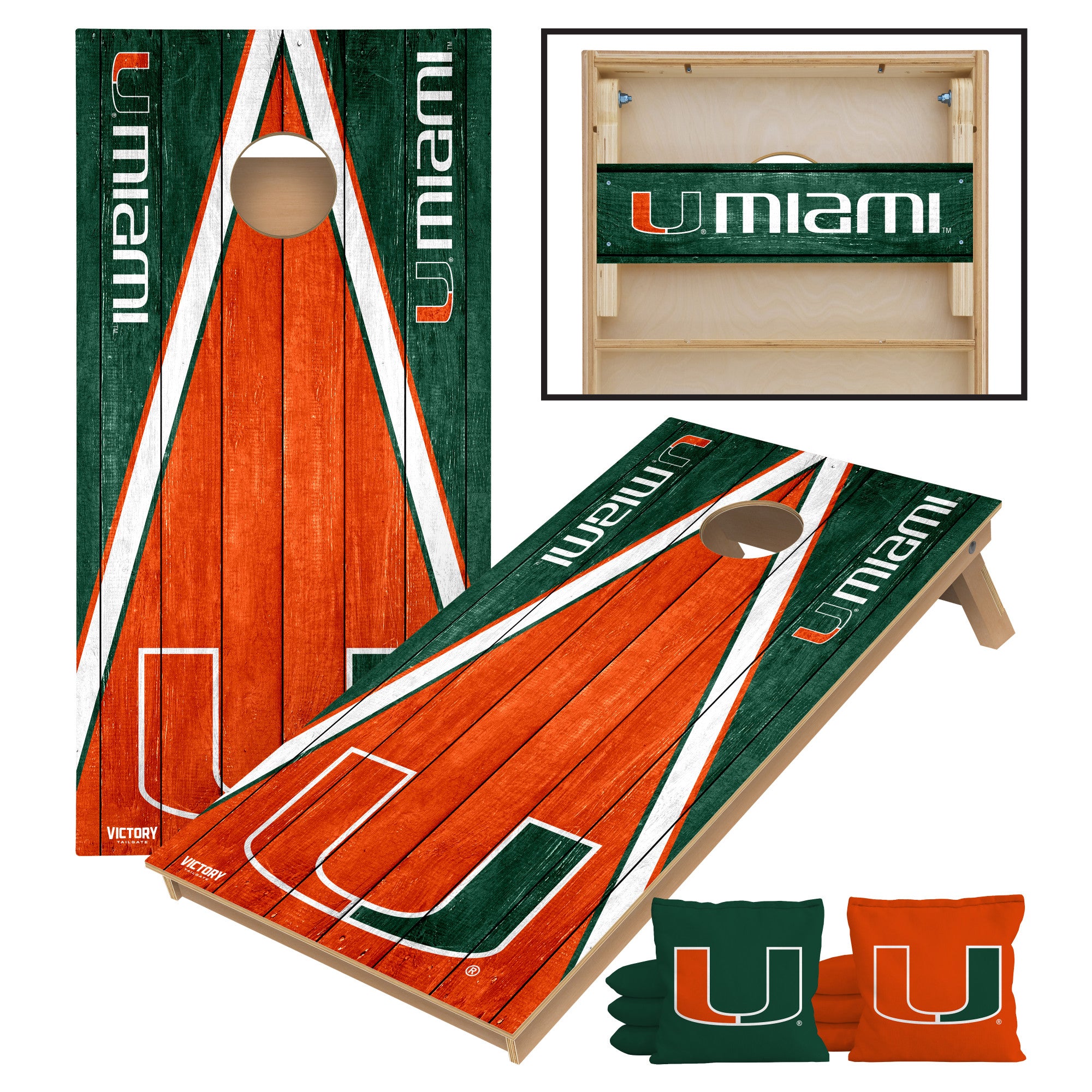 University of Miami Hurricanes 2x4 Tournament Cornhole