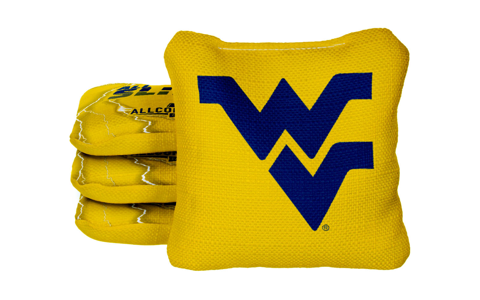 Officially Licensed Collegiate Cornhole Bags - All-Slide 2.0 - Set of 4 - West Virginia University