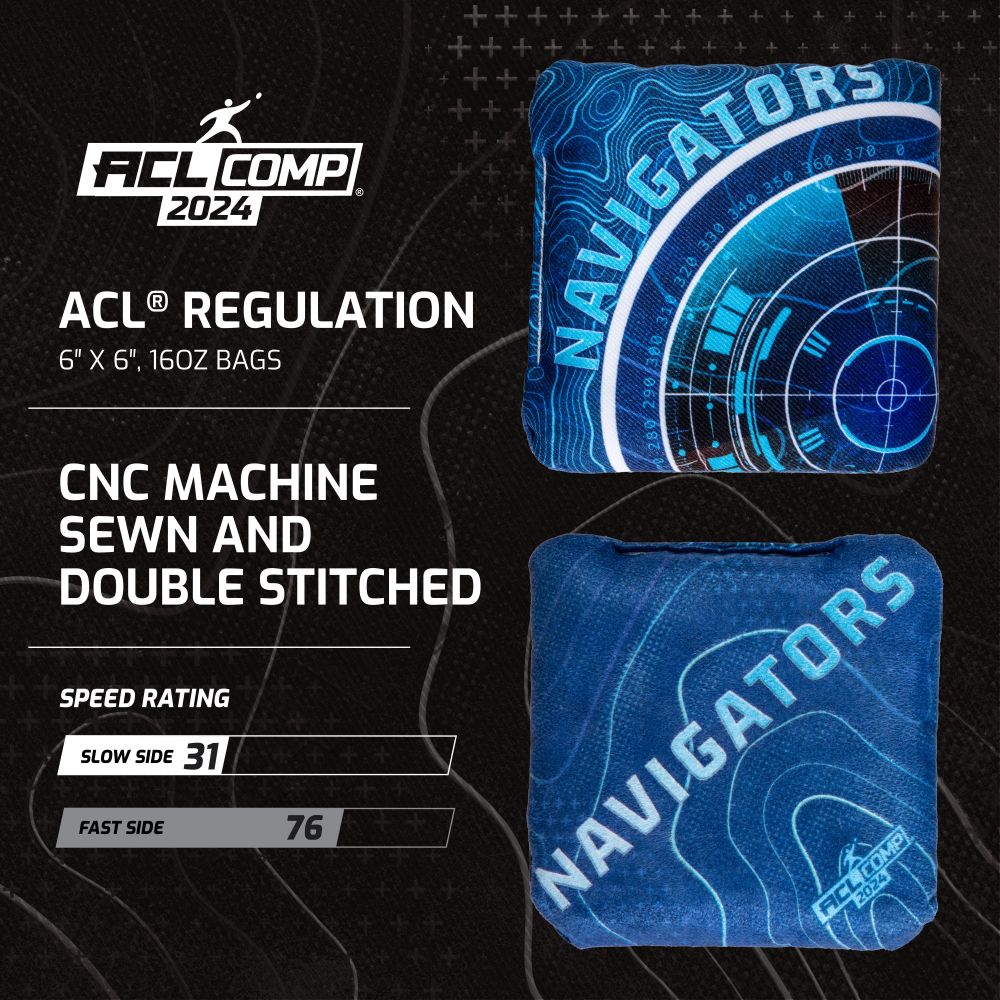 Blue Navigator ACL Comp Cornhole Bags - Set of 4 Bags